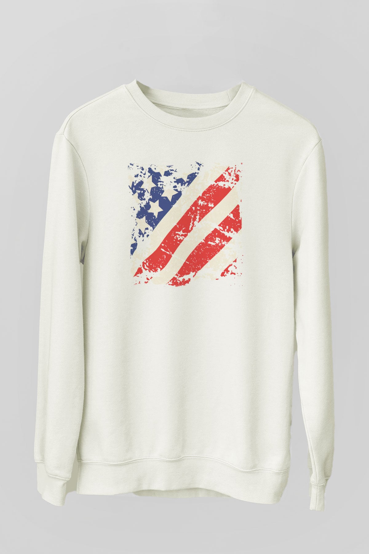 ABD Beyaz Unisex Sweatshirt
