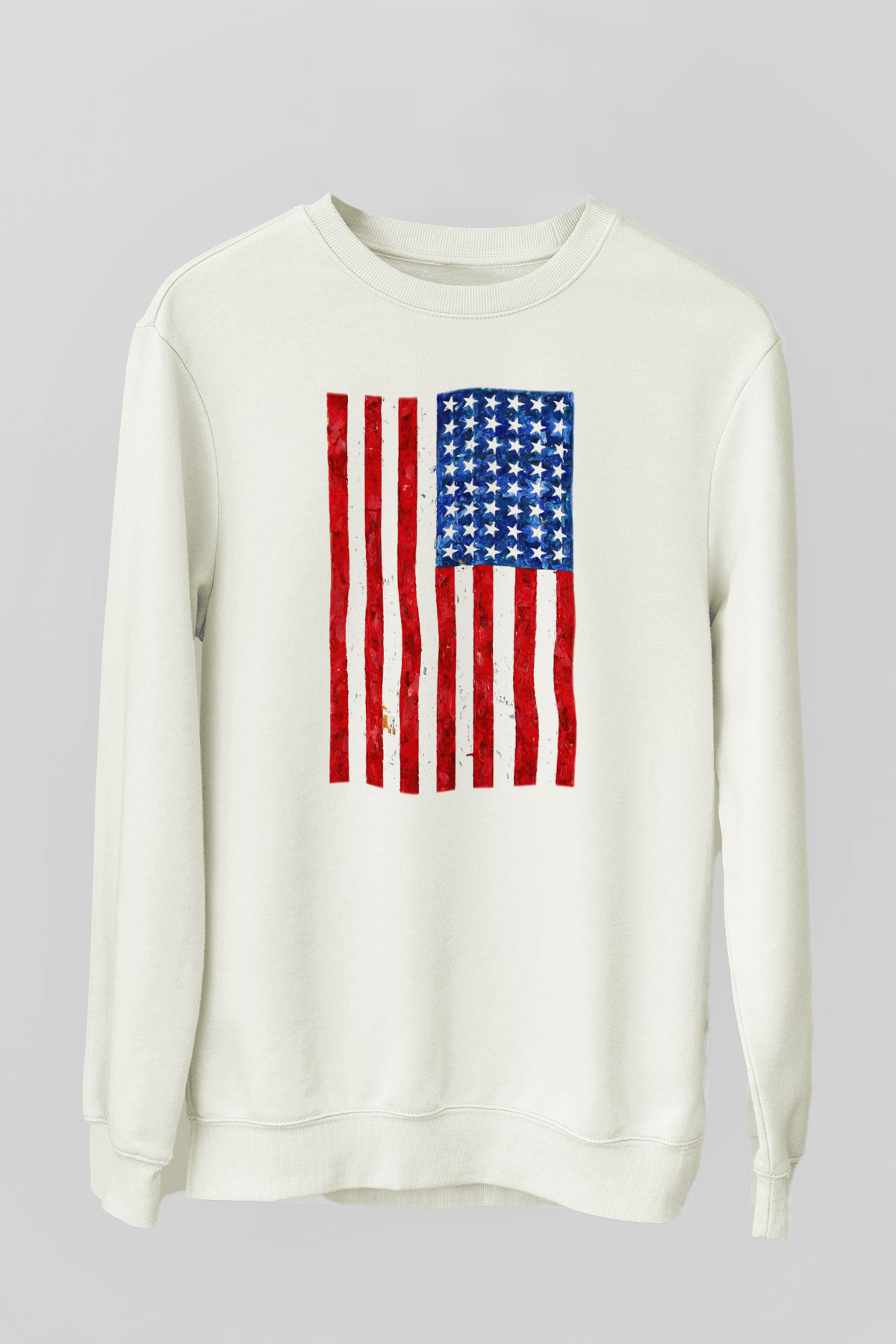 ABD Beyaz Unisex Sweatshirt