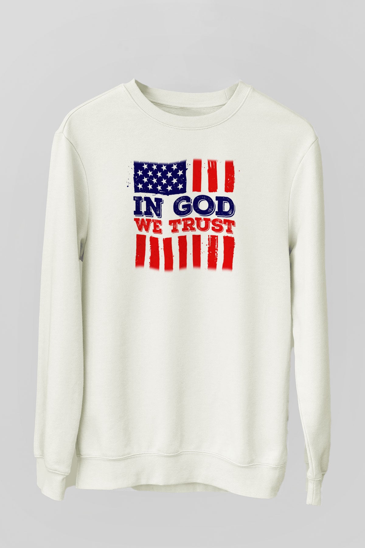 ABD Beyaz Unisex Sweatshirt