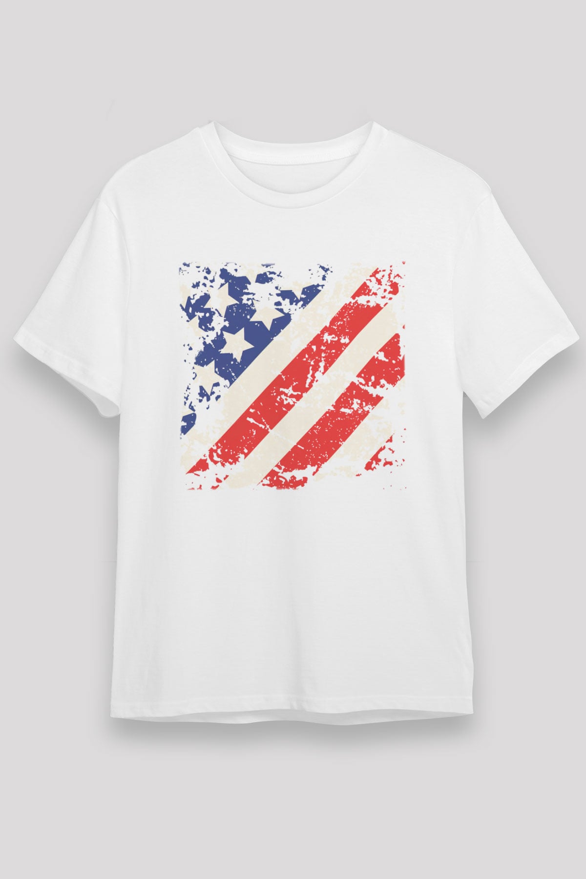 ABD Beyaz Unisex Tişört T-Shirt - TişörtFabrikası