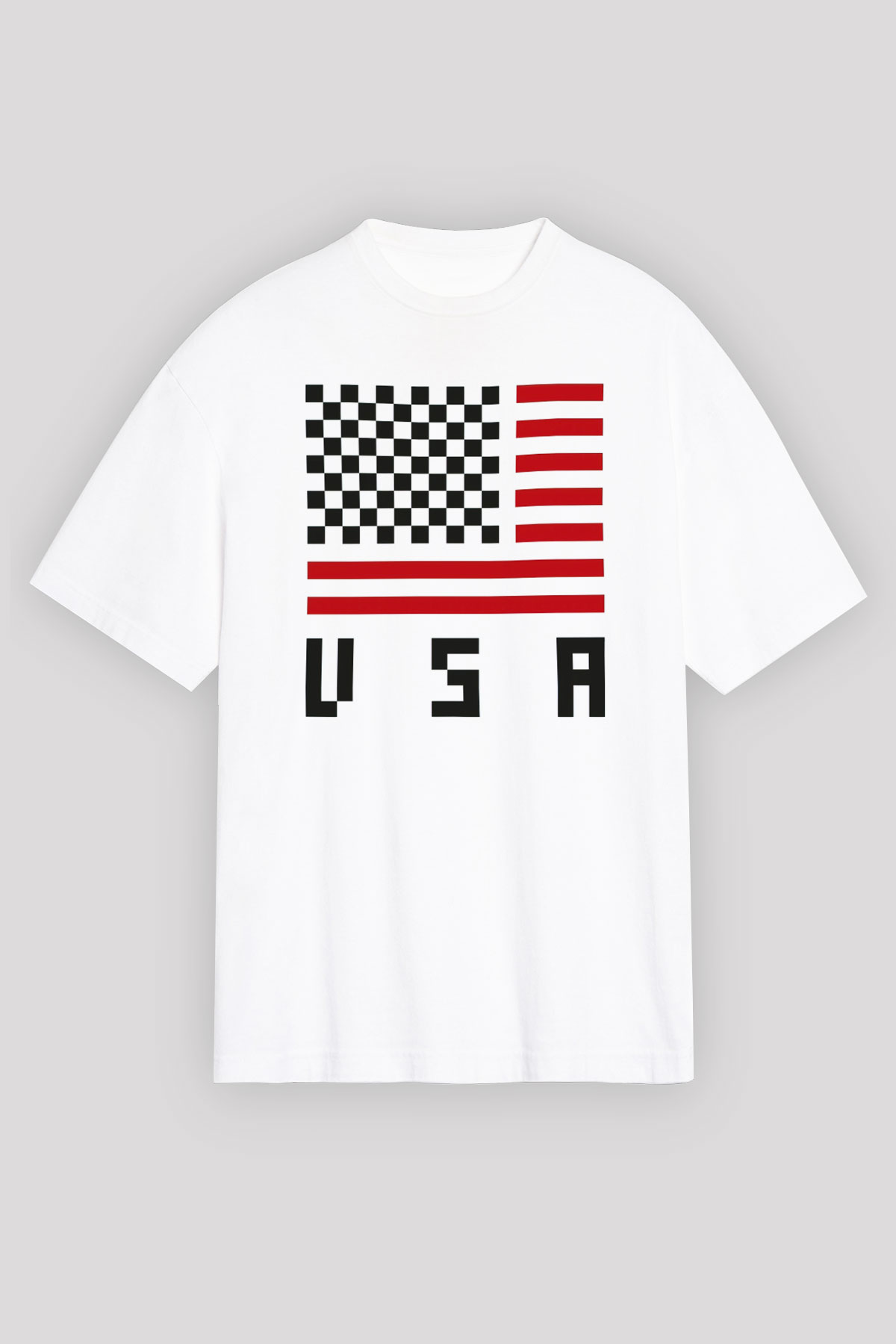 ABD Beyaz Unisex Tişört T-Shirt - TişörtFabrikası