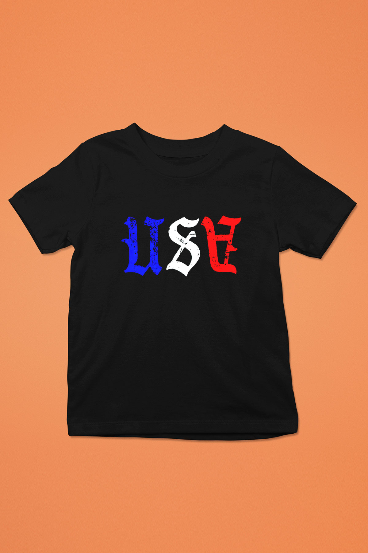 ABD Siyah Unisex Çocuk Tişört