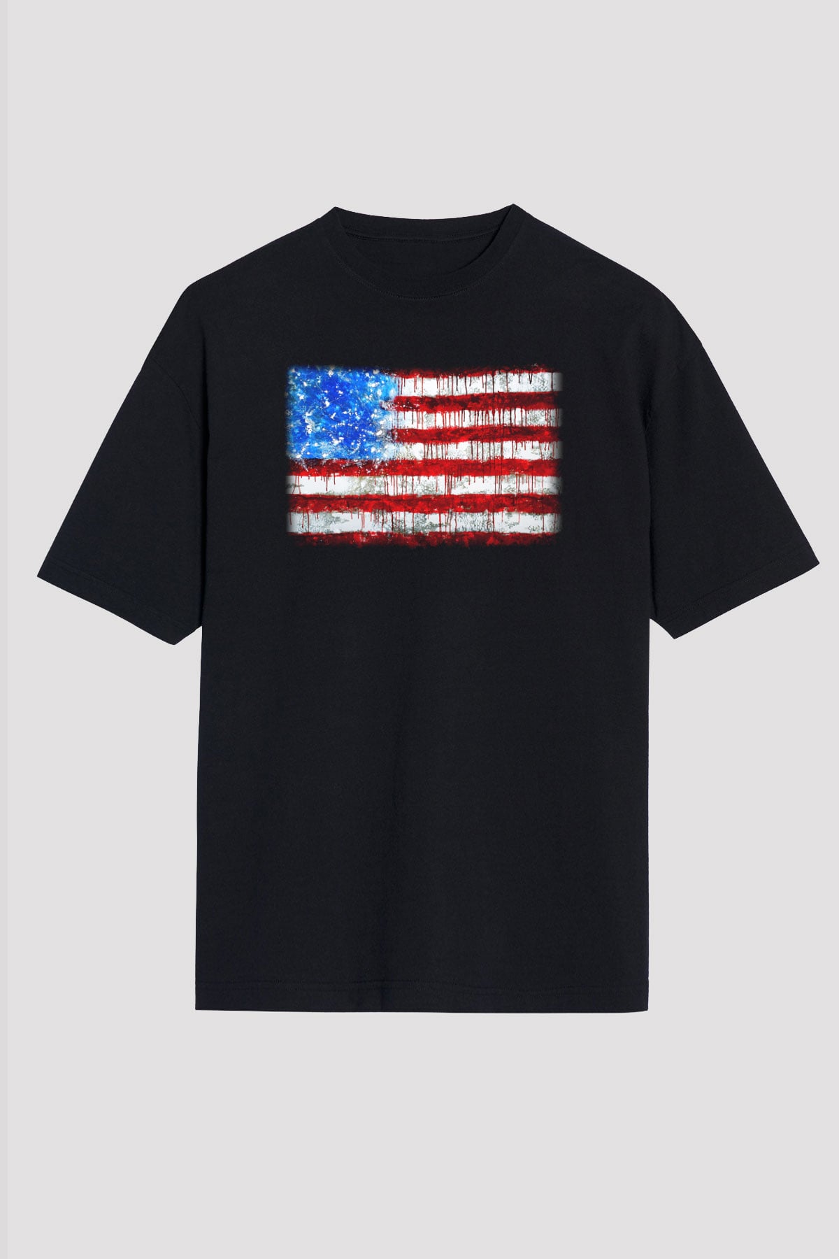 ABD Siyah Unisex Oversize Tişört T-Shirt