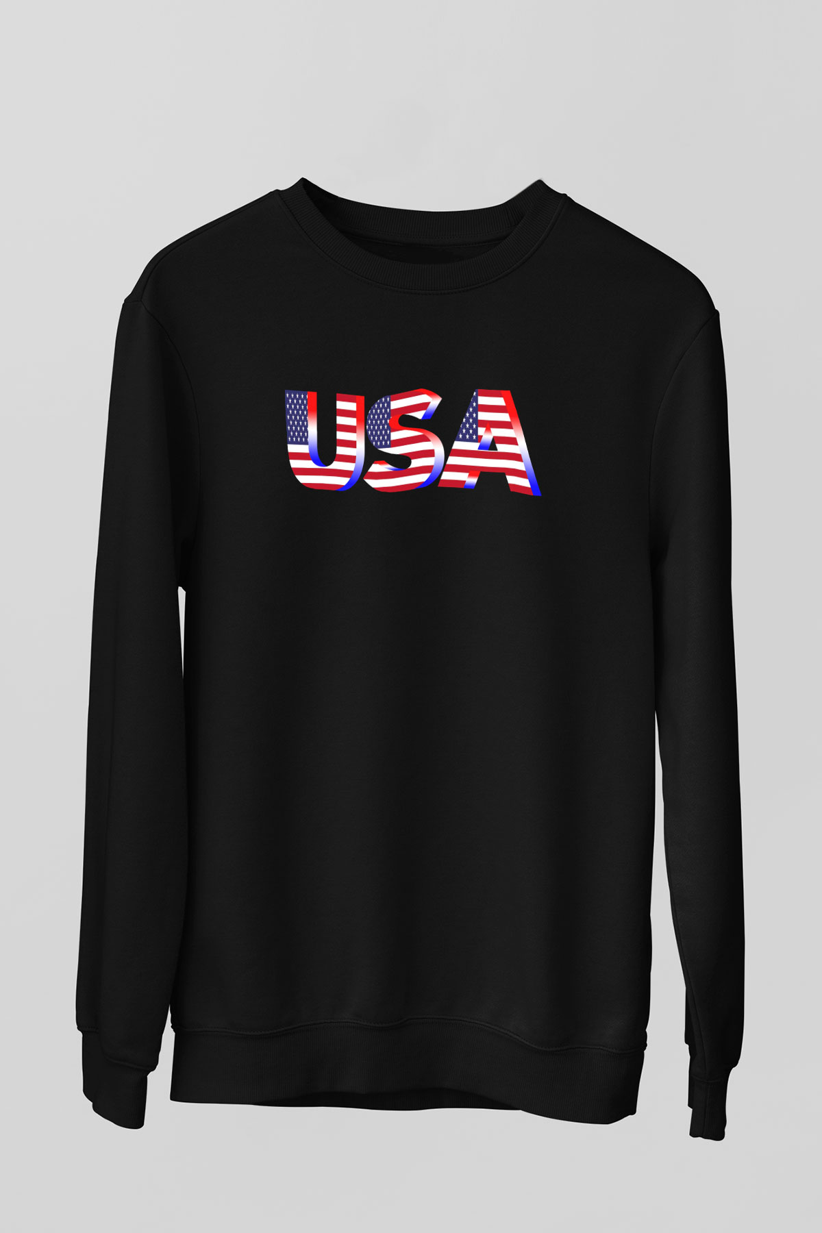 ABD Siyah Unisex Sweatshirt