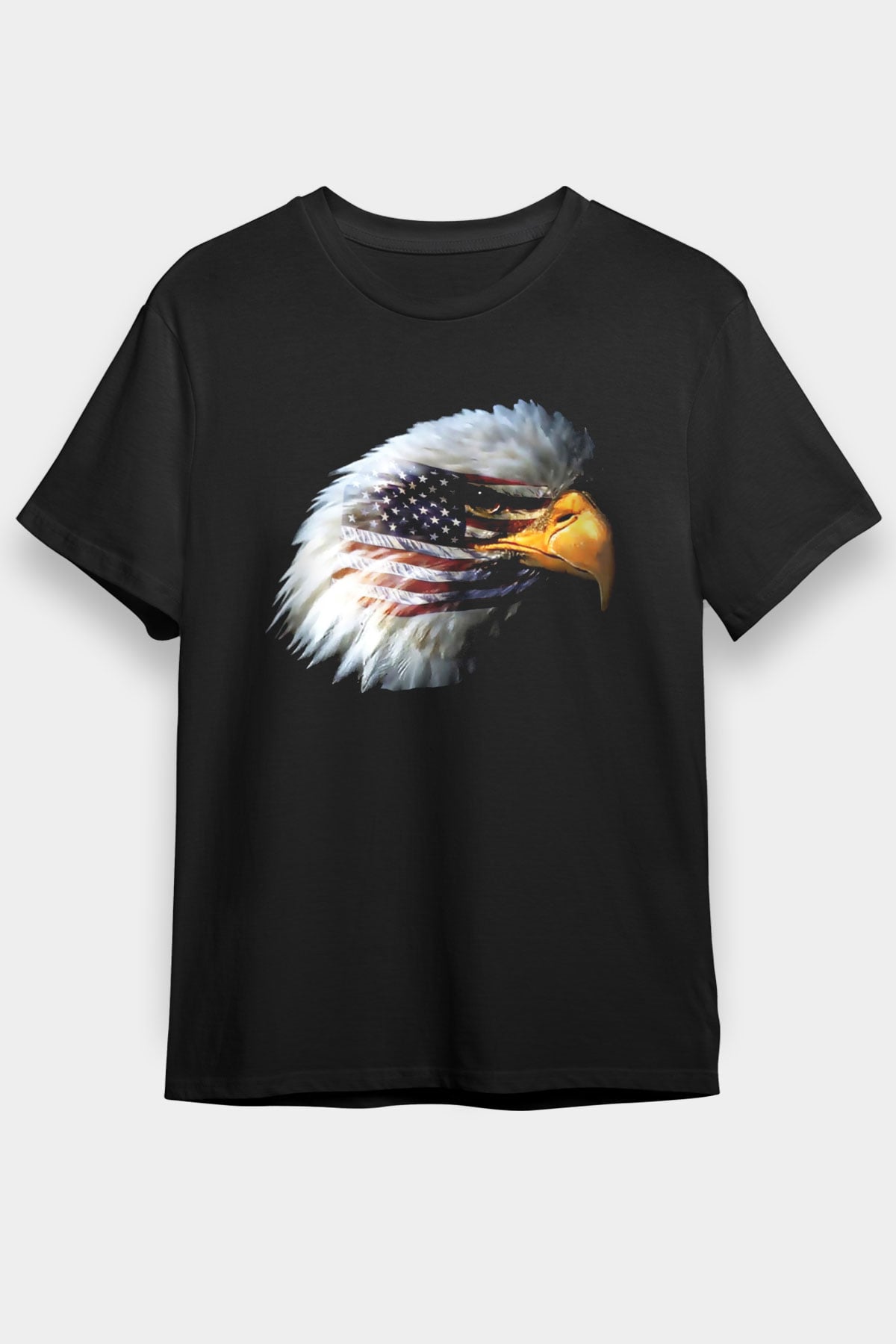 ABD Siyah Unisex Tişört T-Shirt - TişörtFabrikası