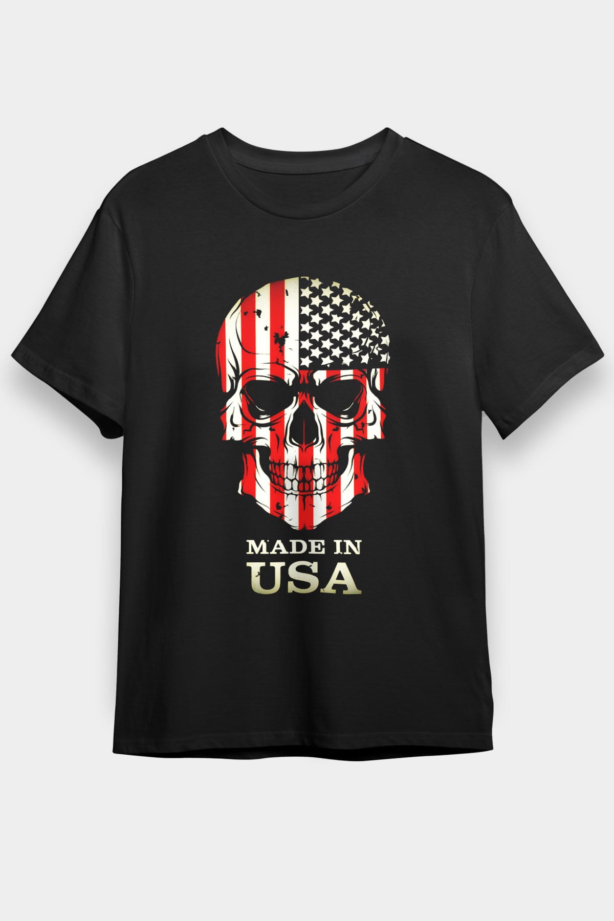 ABD Siyah Unisex Tişört T-Shirt - TişörtFabrikası