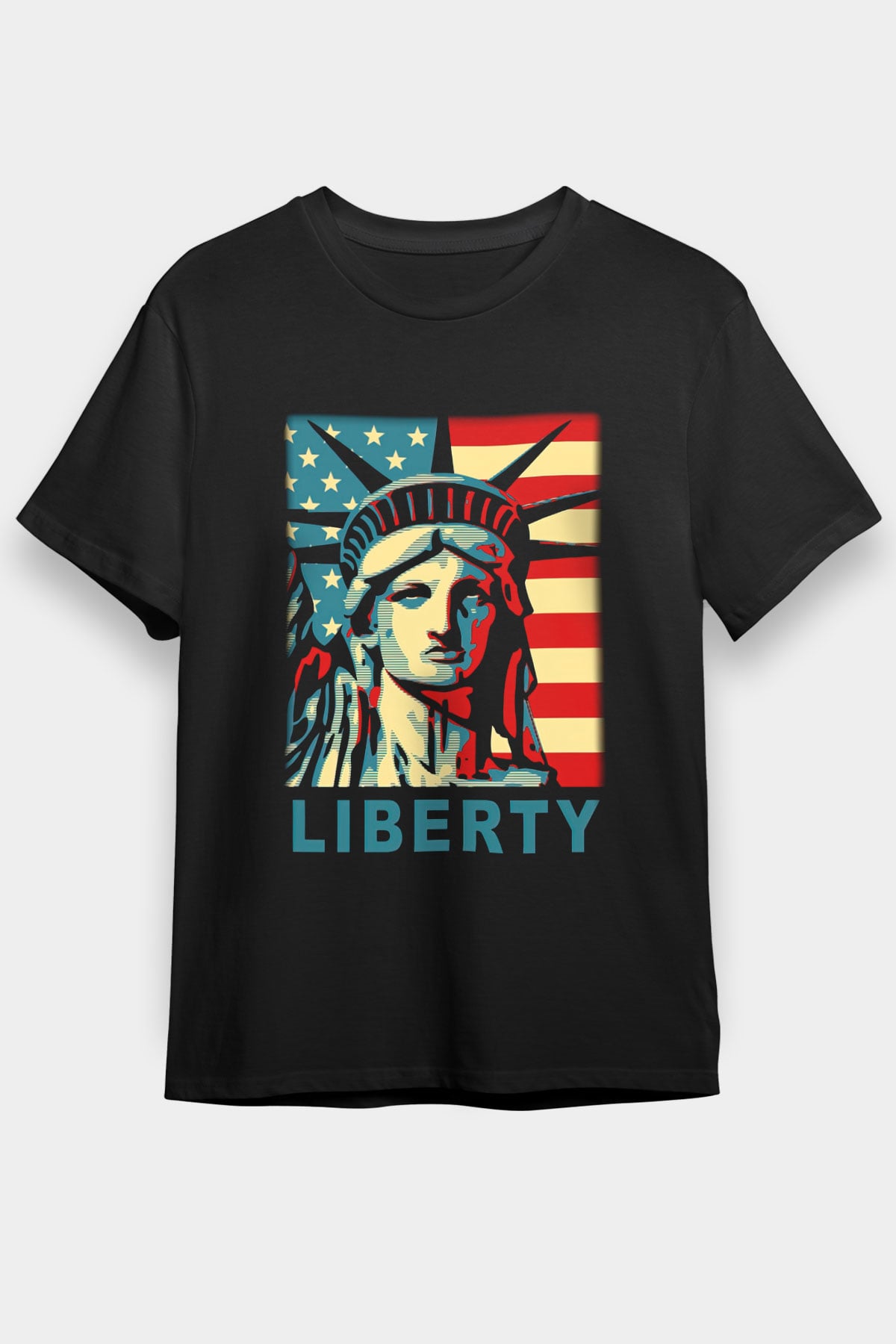 ABD Siyah Unisex Tişört T-Shirt - TişörtFabrikası