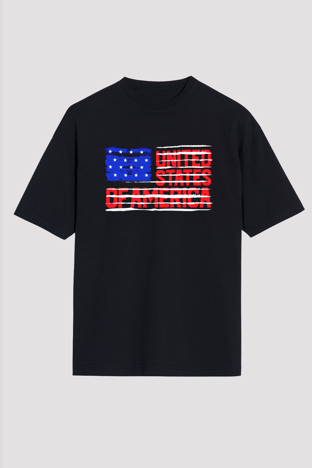 ABD Siyah Unisex Tişört T-Shirt - TişörtFabrikası