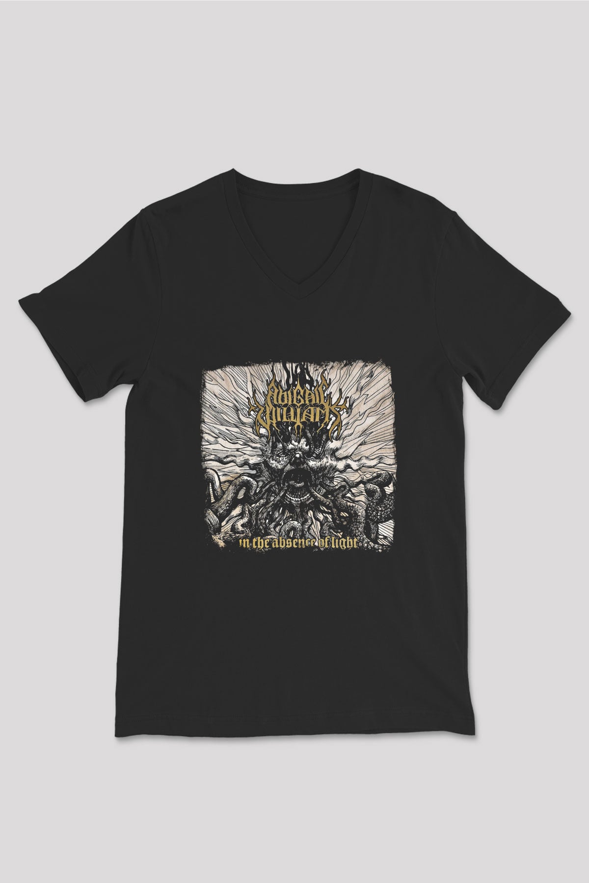 Abigail Williams Baskılı Unisex Siyah V Yaka Tişört
