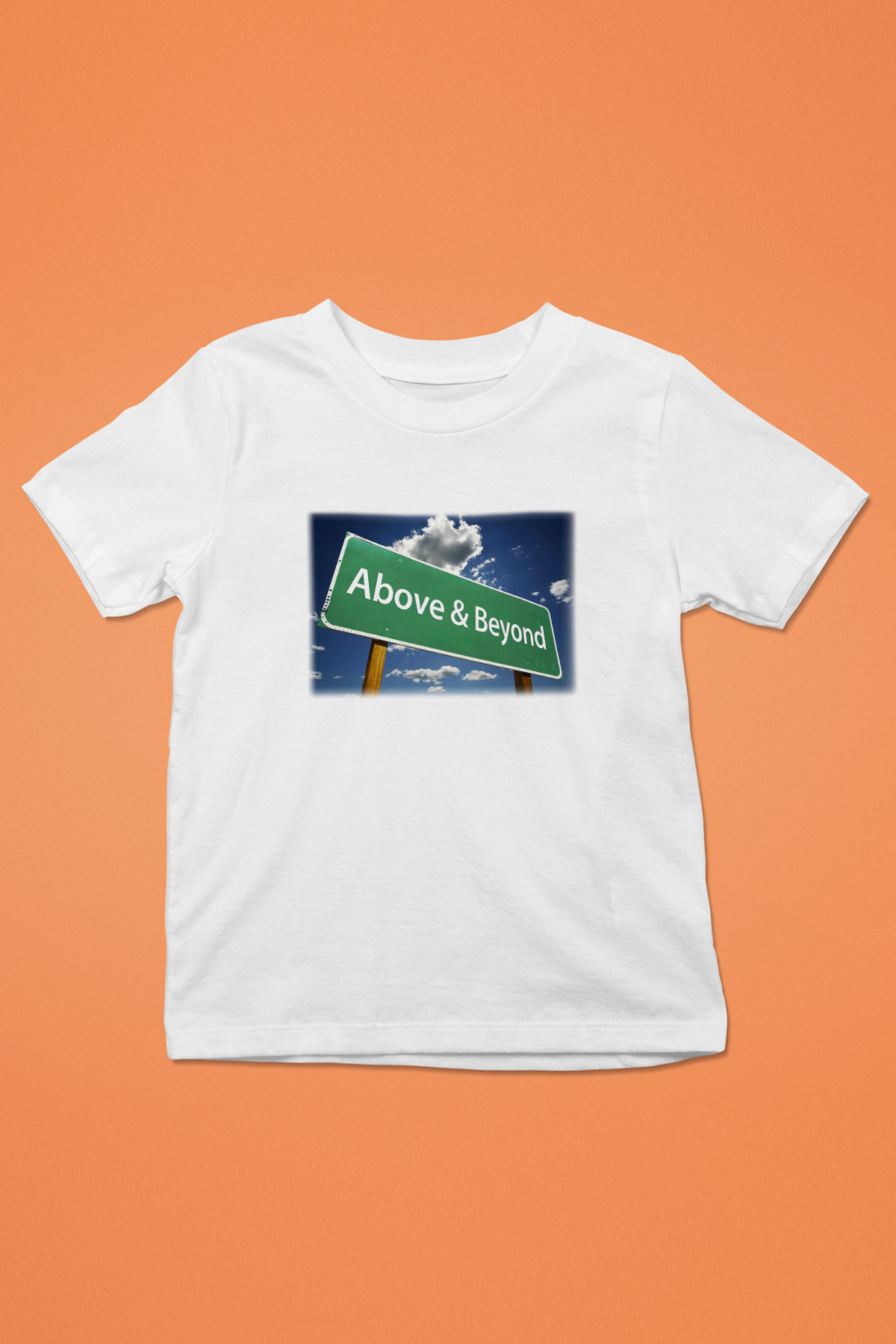 Above and Beyond Baskılı Beyaz Unisex Çocuk Tişört