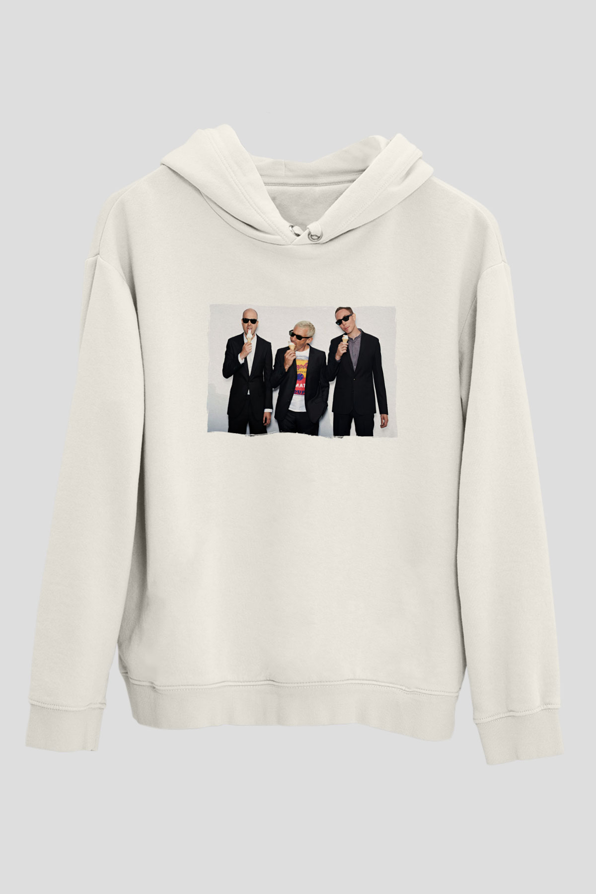 Above and Beyond Beyaz Unisex Kapüşonlu Sweatshirt