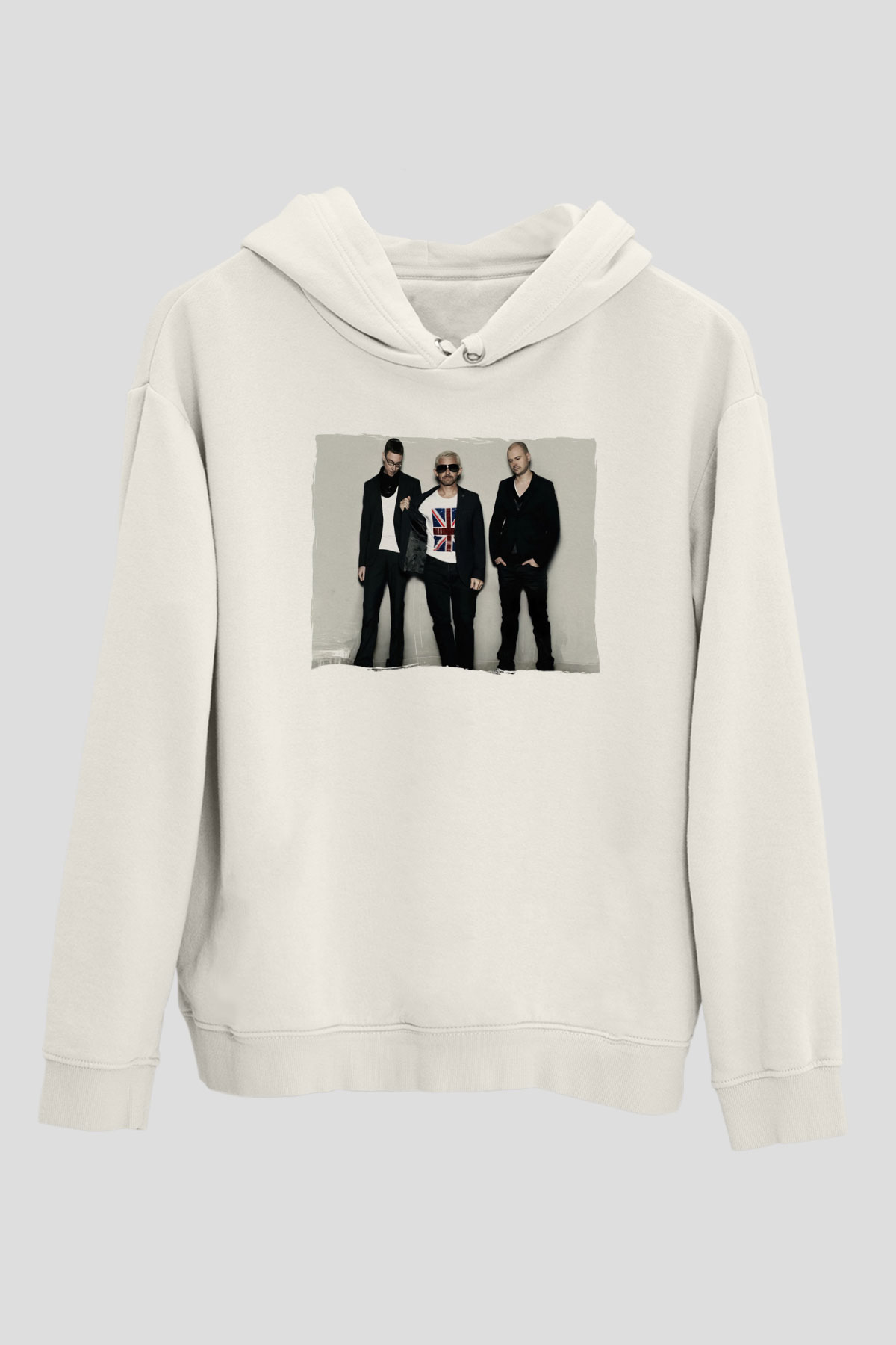 Above and Beyond Beyaz Unisex Kapüşonlu Sweatshirt