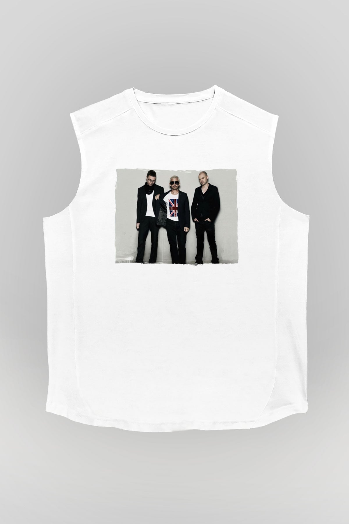 Above and Beyond Beyaz Unisex Kolsuz Tişört