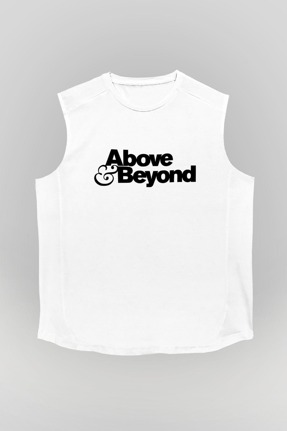 Above and Beyond Beyaz Unisex Kolsuz Tişört