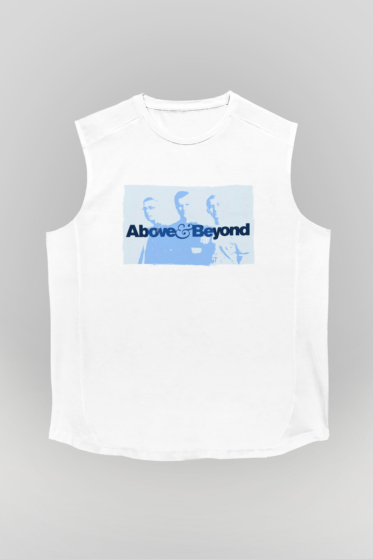 Above and Beyond Beyaz Unisex Kolsuz Tişört