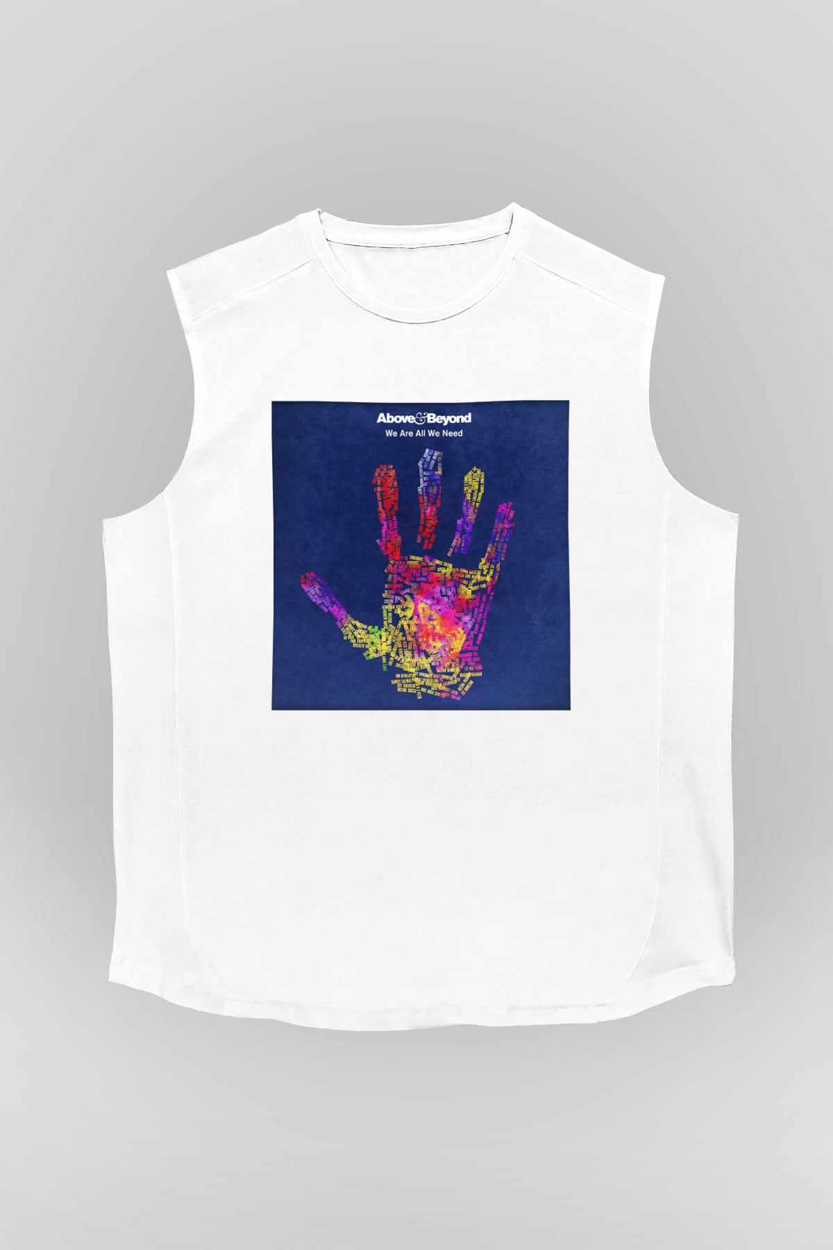 Above and Beyond Beyaz Unisex Kolsuz Tişört
