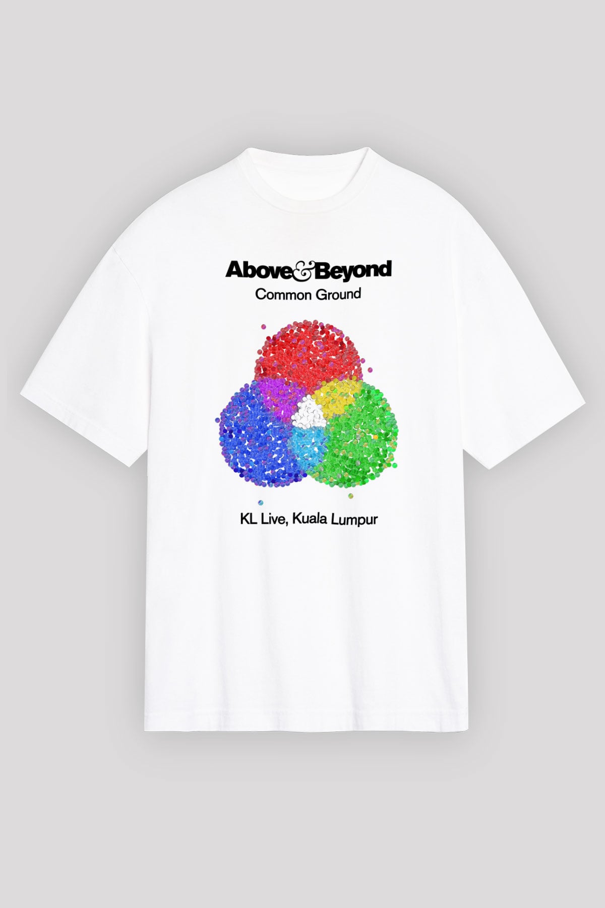 Above and Beyond Beyaz Unisex Oversize Tişört T-Shirt