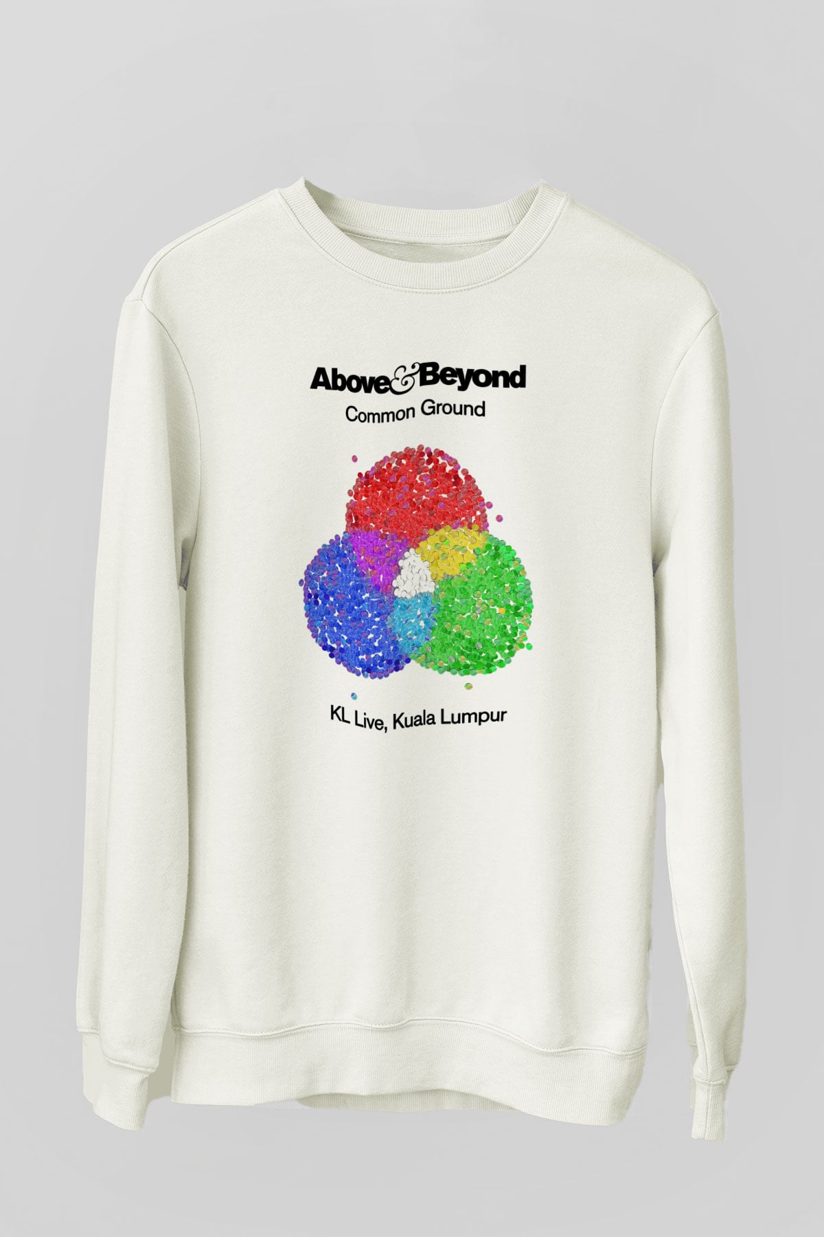 Above and Beyond Beyaz Unisex Sweatshirt