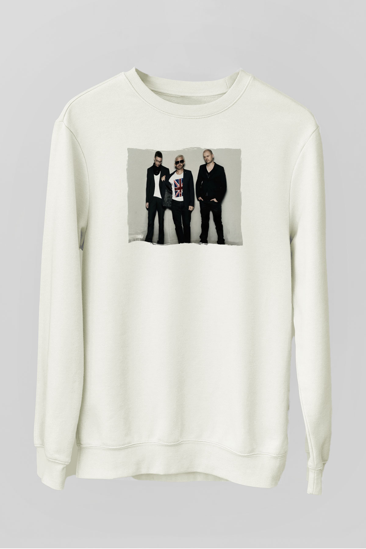 Above and Beyond Beyaz Unisex Sweatshirt