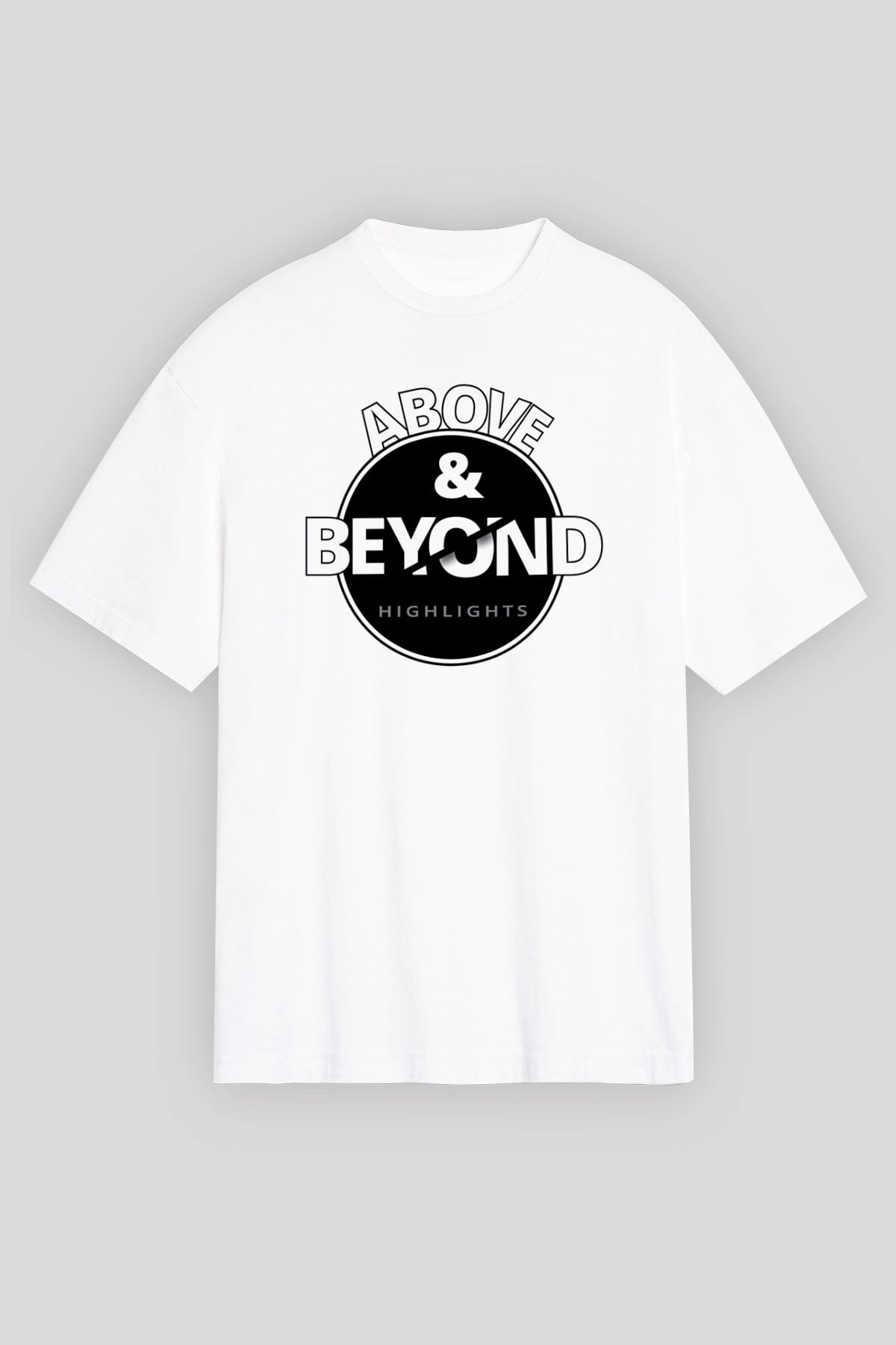 Above and Beyond Beyaz Unisex Tişört T-Shirt - TişörtFabrikası