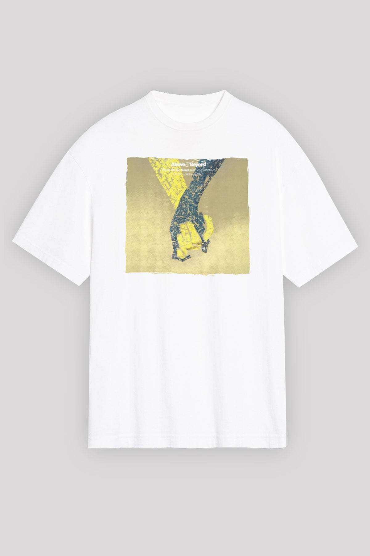 Above and Beyond Beyaz Unisex Tişört T-Shirt - TişörtFabrikası
