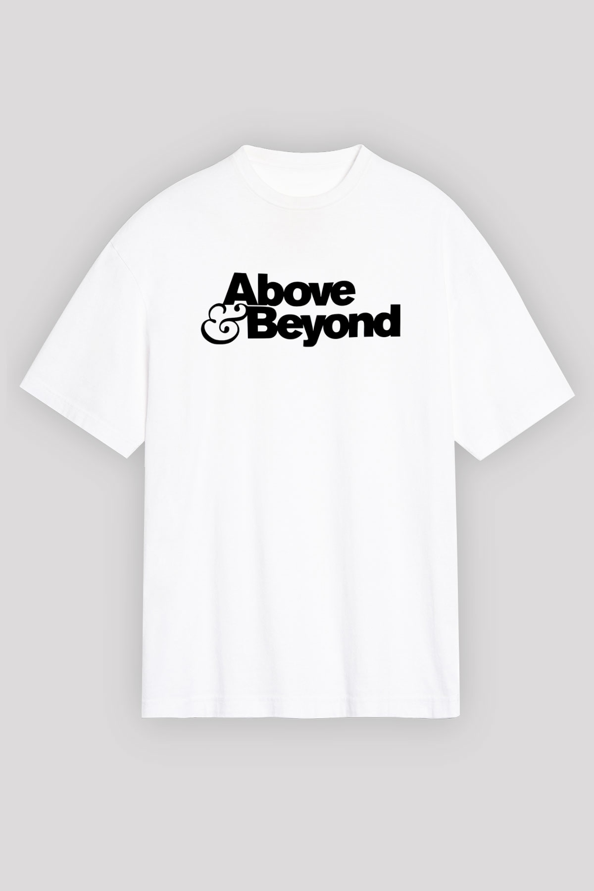 Above and Beyond Beyaz Unisex Tişört T-Shirt - TişörtFabrikası