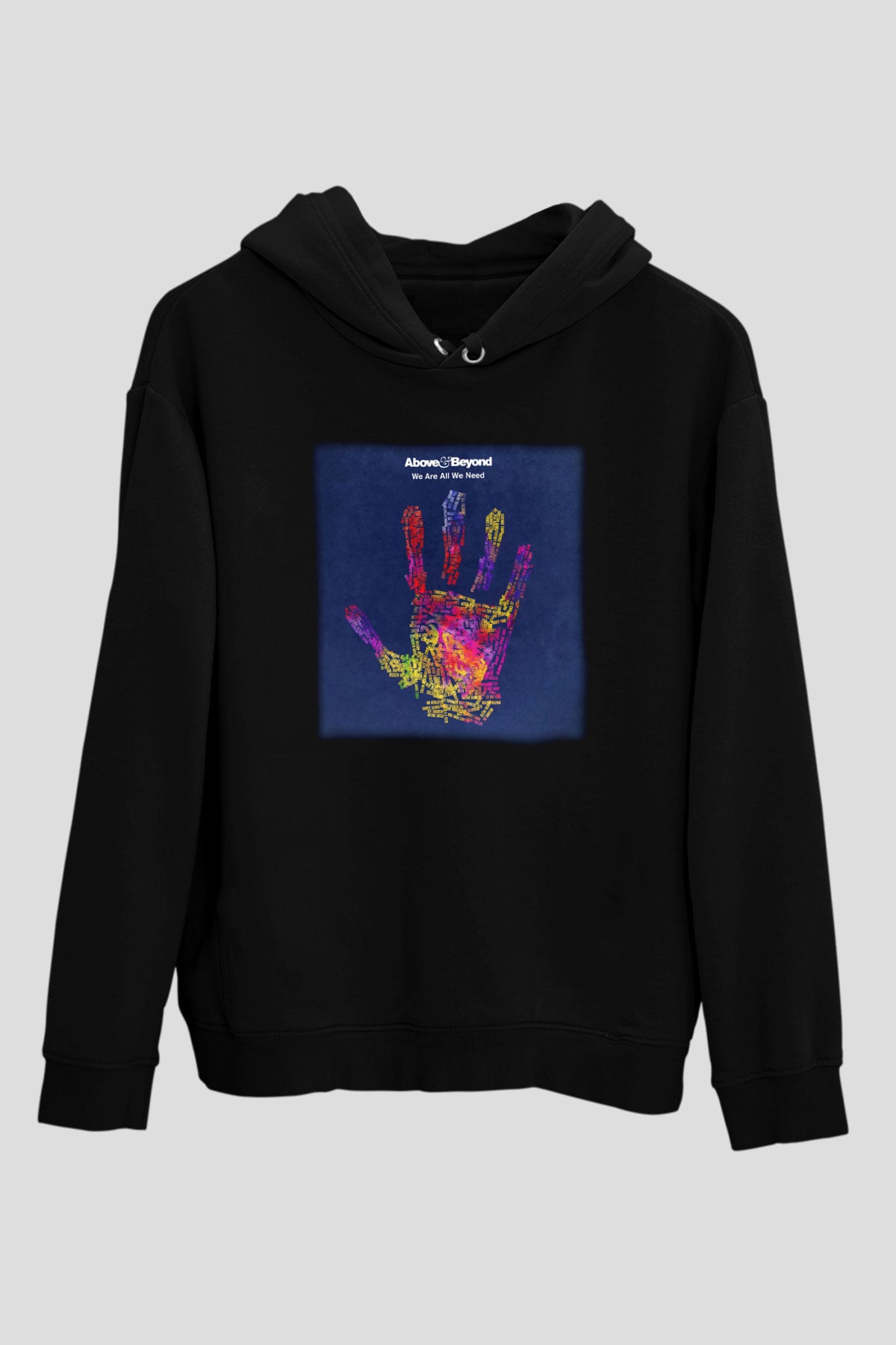 Above and Beyond Siyah Unisex Hoodie