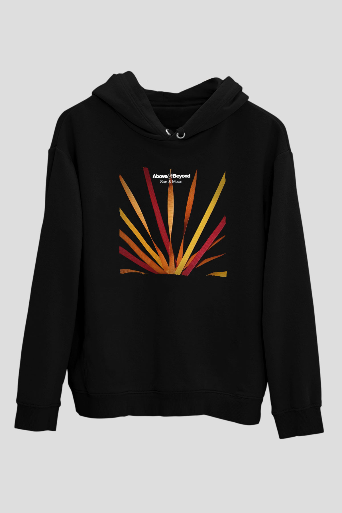 Above and Beyond Siyah Unisex Kapüşonlu Sweatshirt