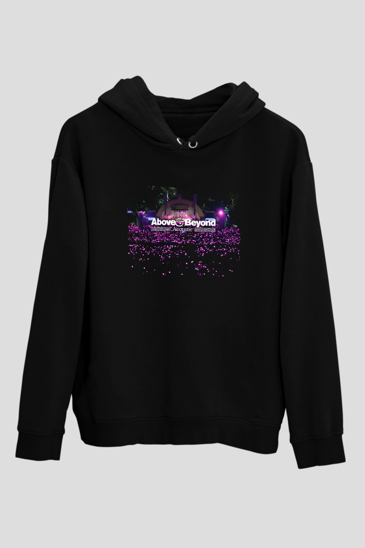 Above and Beyond Siyah Unisex Kapüşonlu Sweatshirt