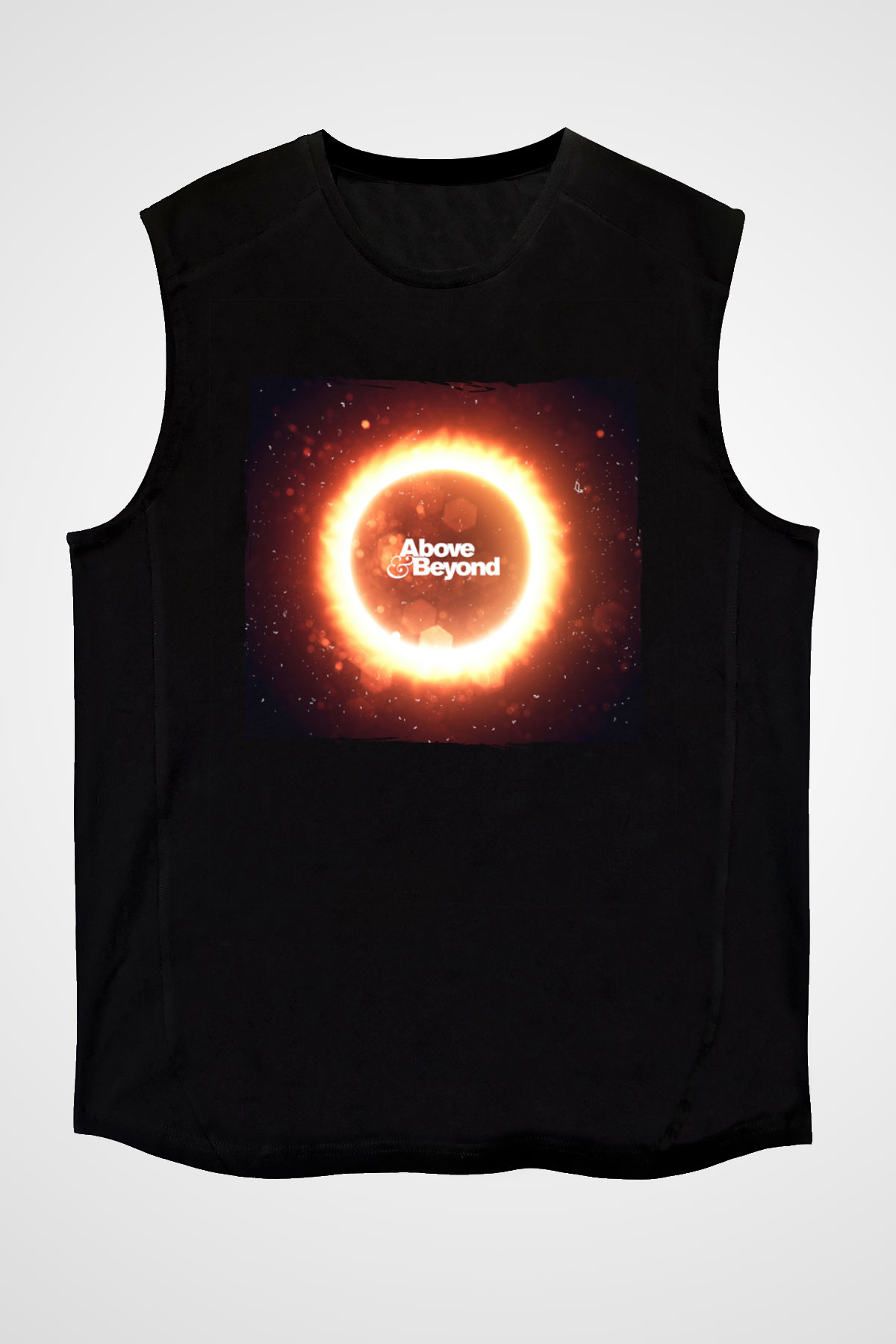 Above and Beyond Siyah Unisex Kolsuz Tişört