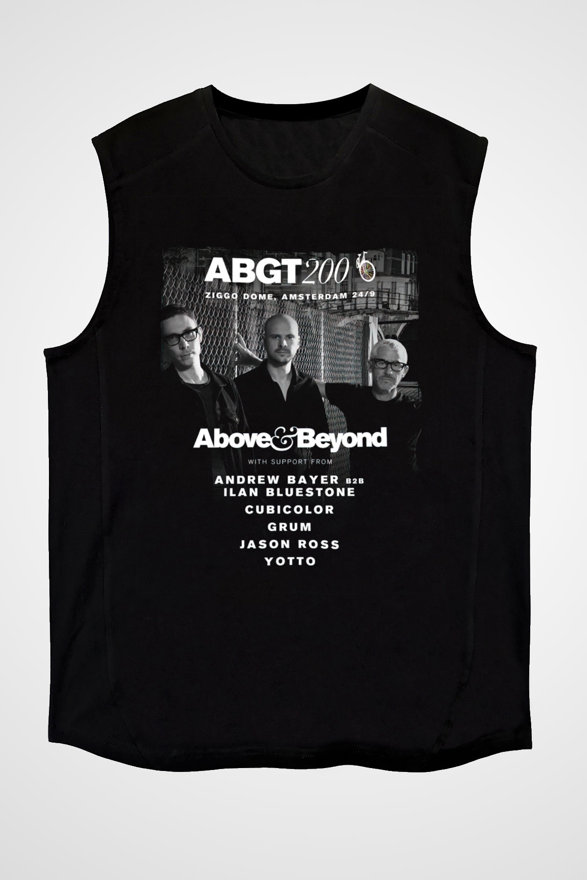 Above and Beyond Siyah Unisex Kolsuz Tişört
