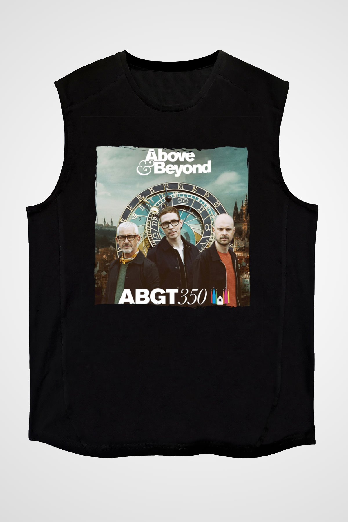 Above and Beyond Siyah Unisex Kolsuz Tişört
