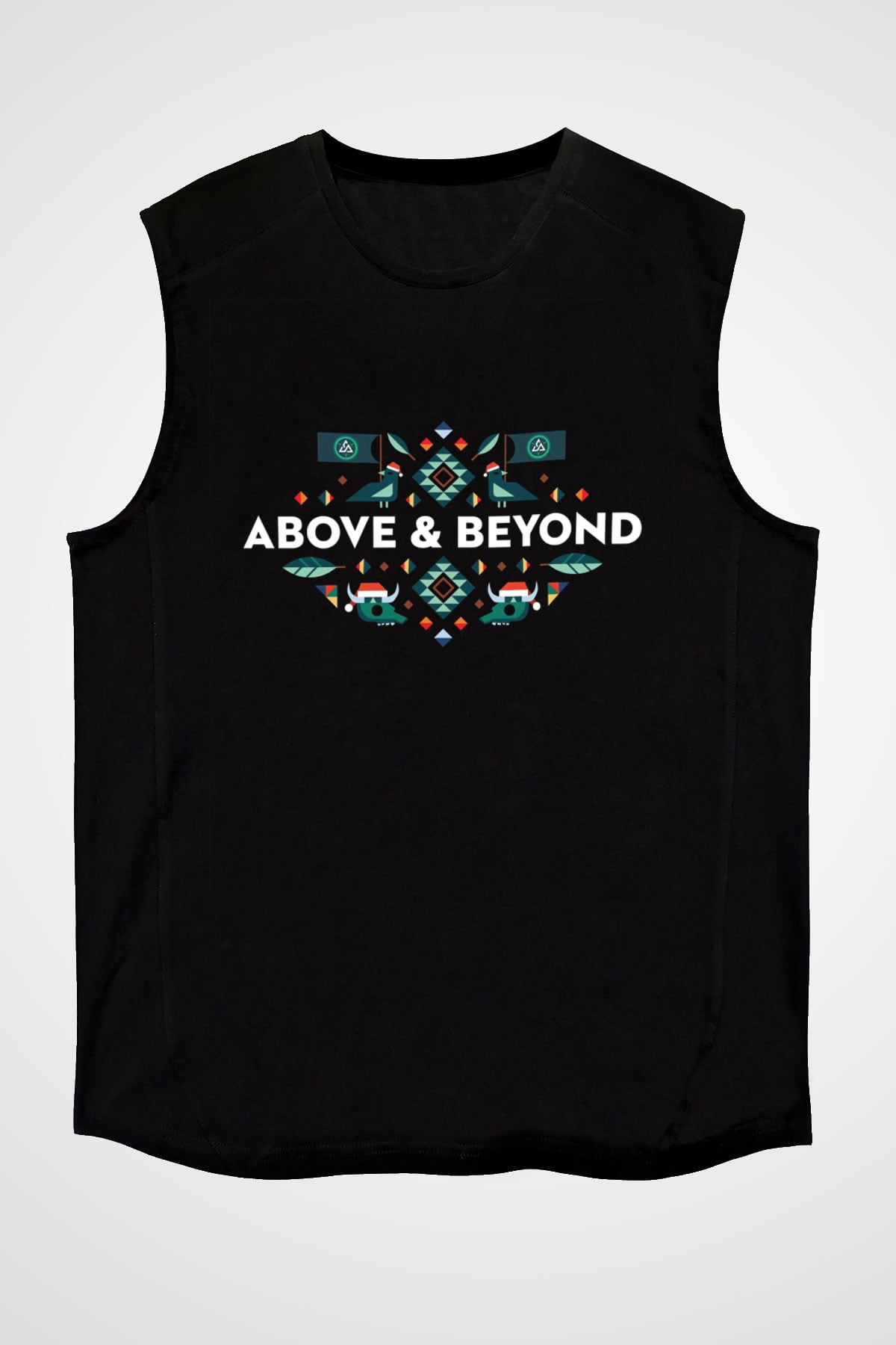 Above and Beyond Siyah Unisex Kolsuz Tişört