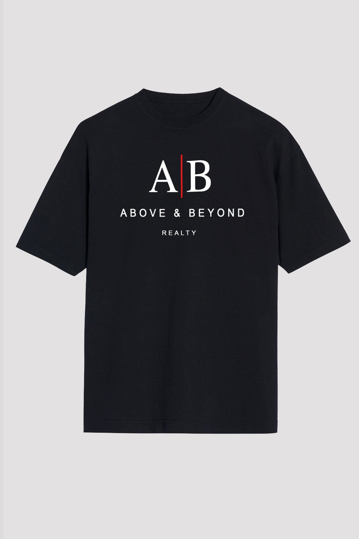 Above and Beyond Siyah Unisex Oversize Tişört T-Shirt