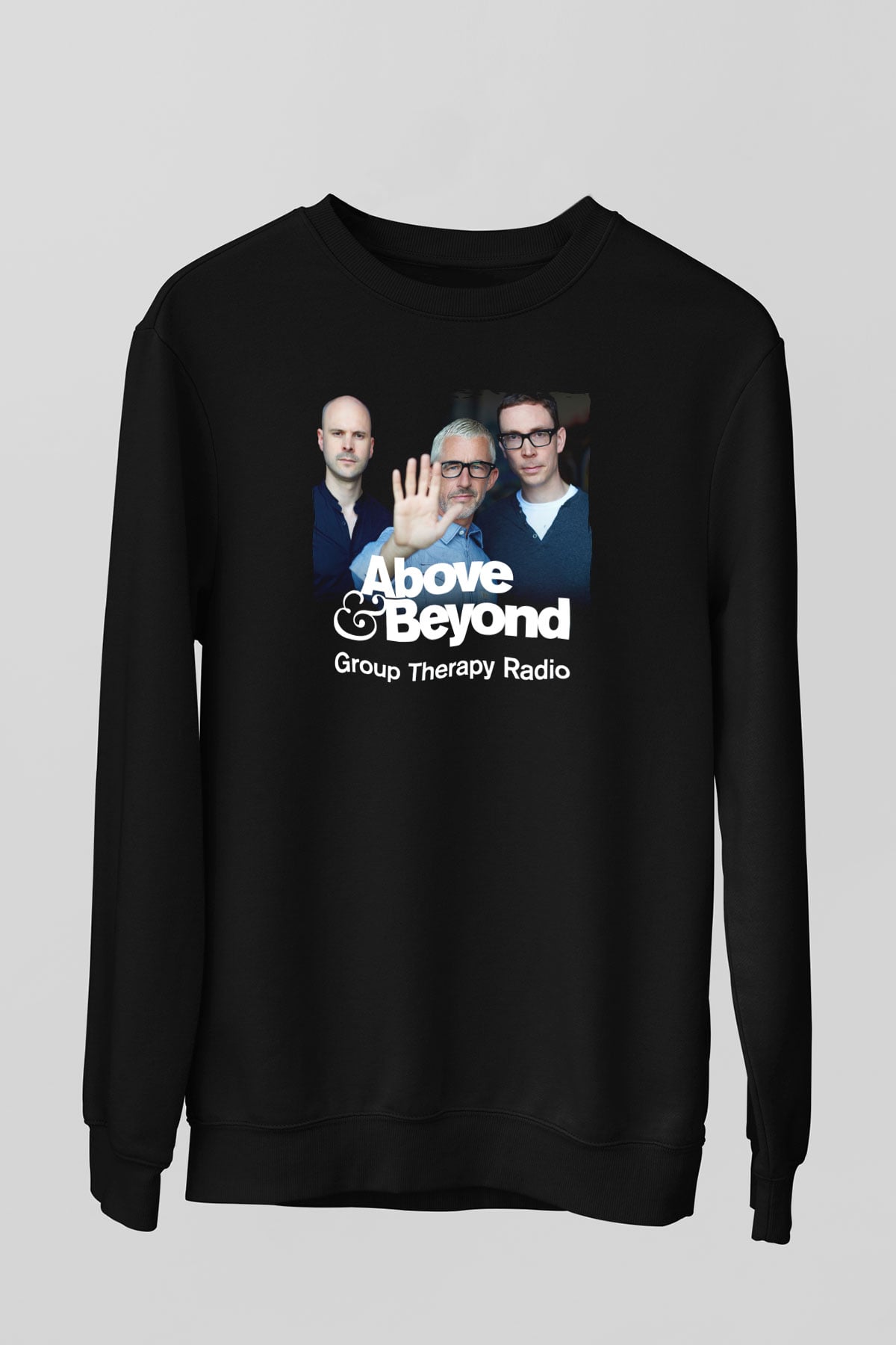 Above and Beyond Siyah Unisex Sweatshirt