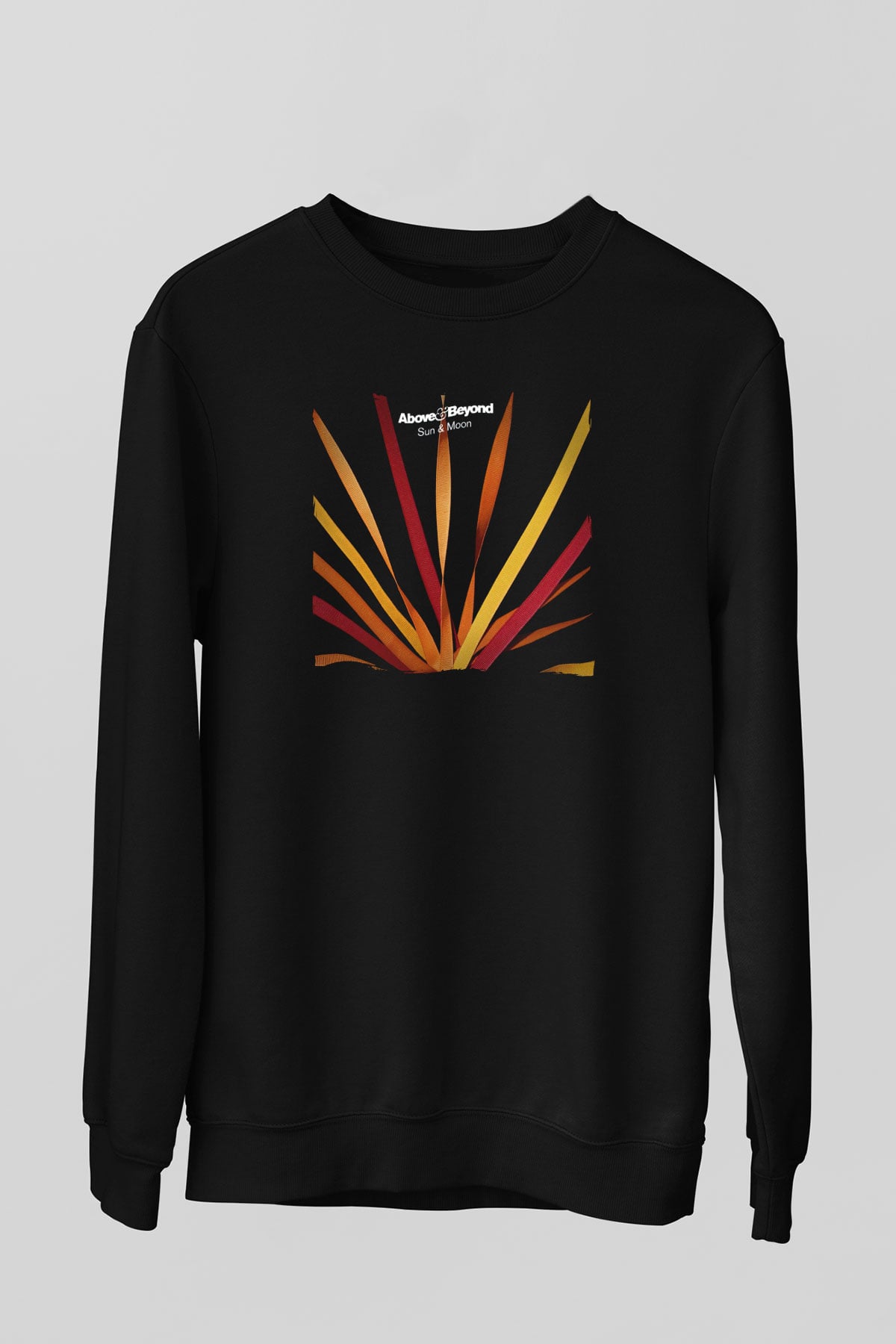 Above and Beyond Siyah Unisex Sweatshirt