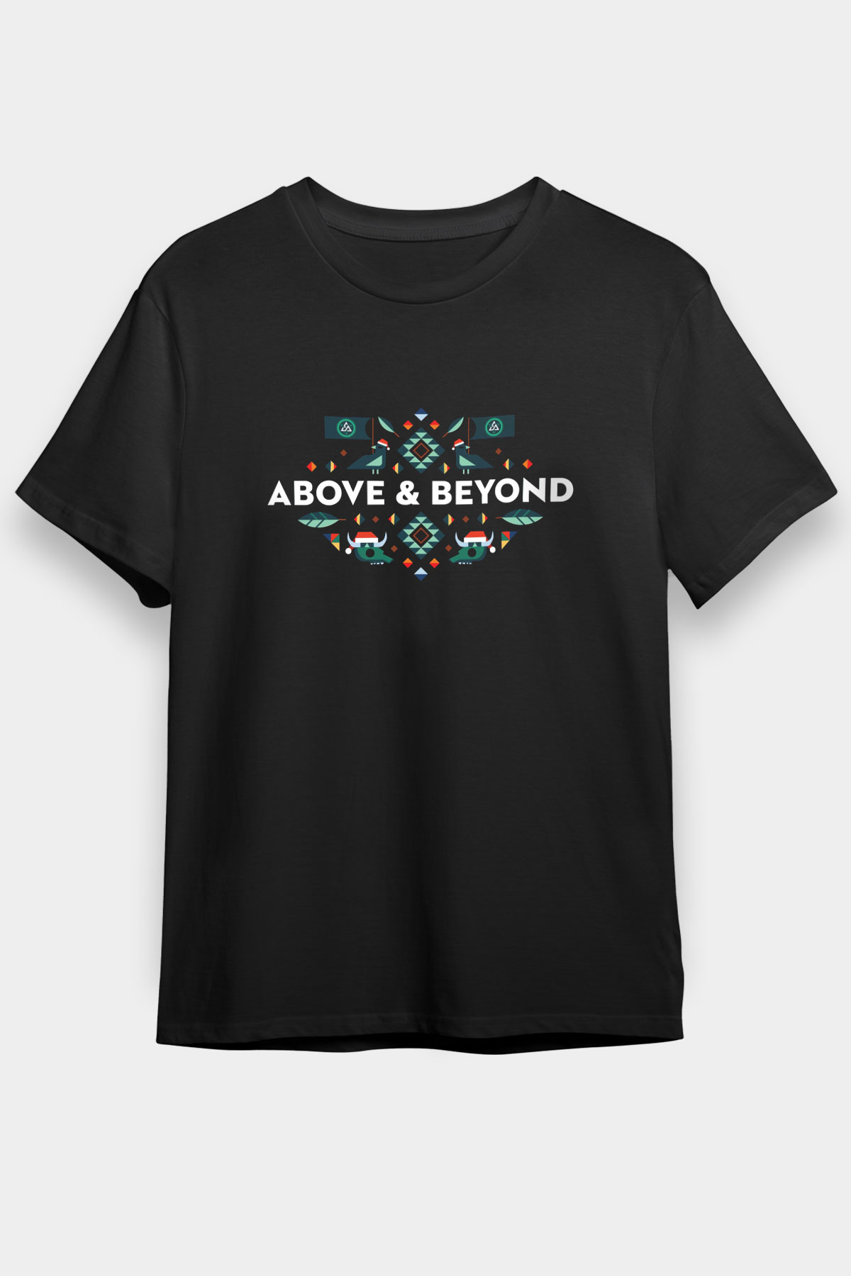 Above and Beyond Siyah Unisex Tişört T-Shirt - TişörtFabrikası