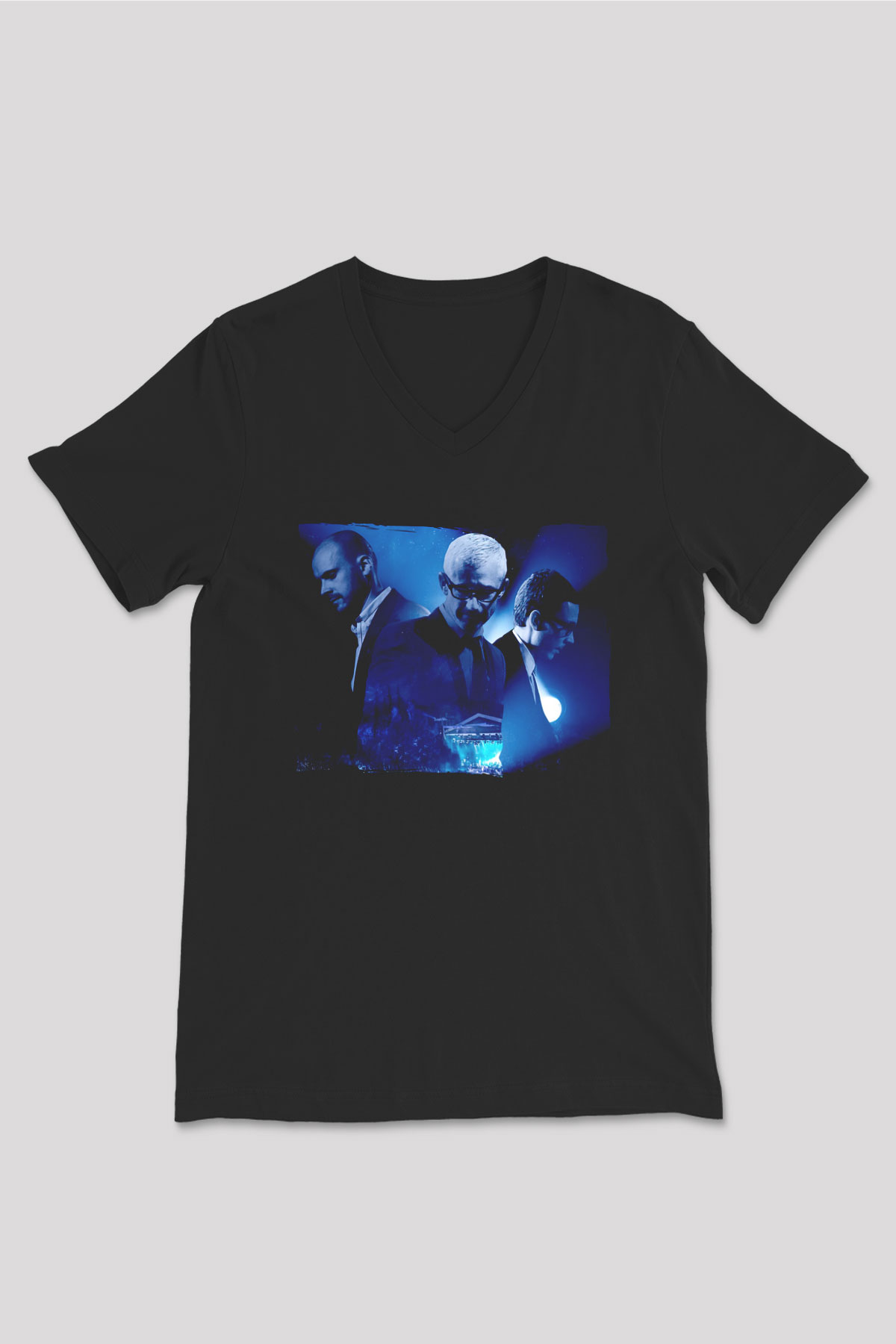 Above and Beyond Siyah Unisex V Yaka Tişört