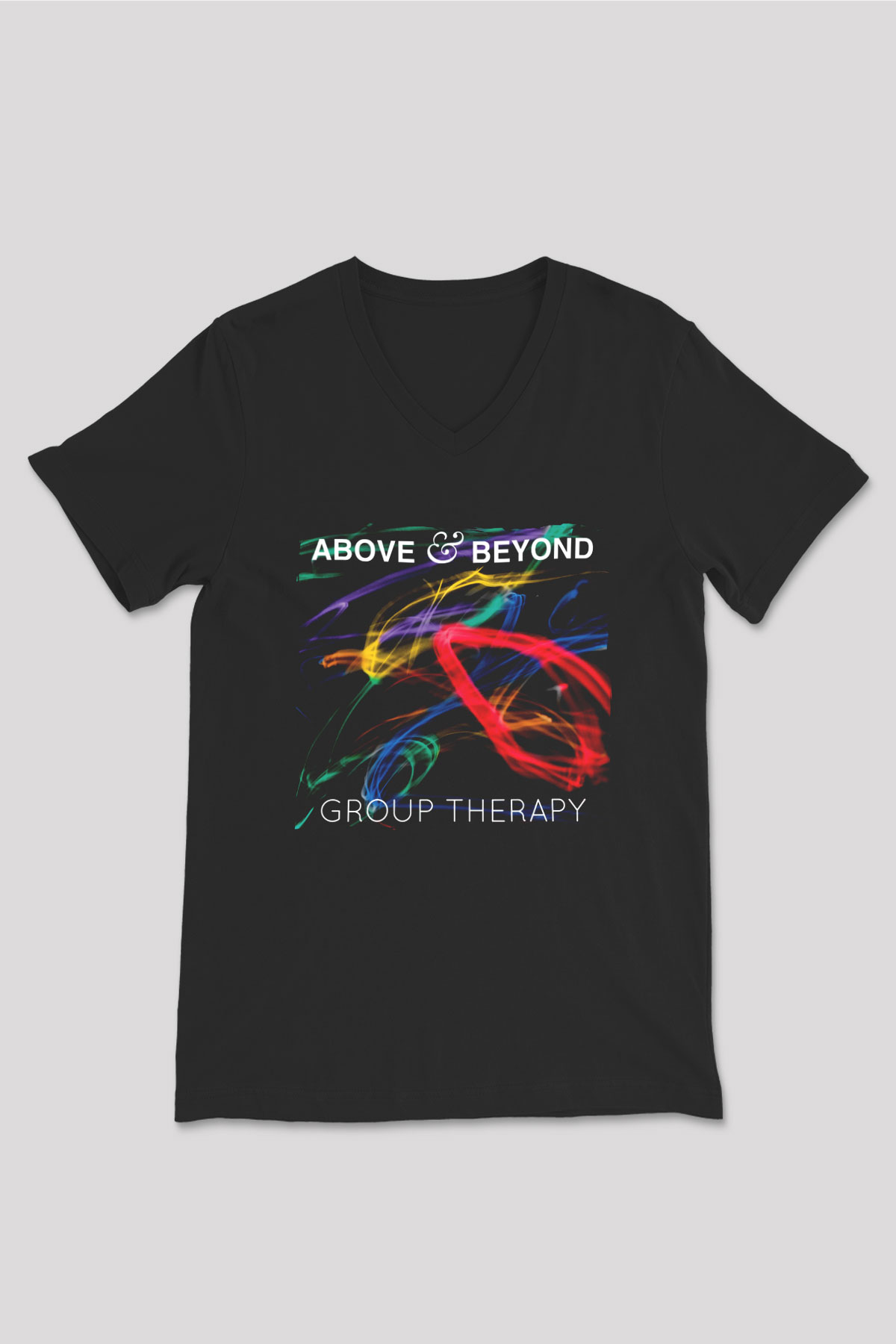 Above and Beyond Siyah Unisex V Yaka Tişört