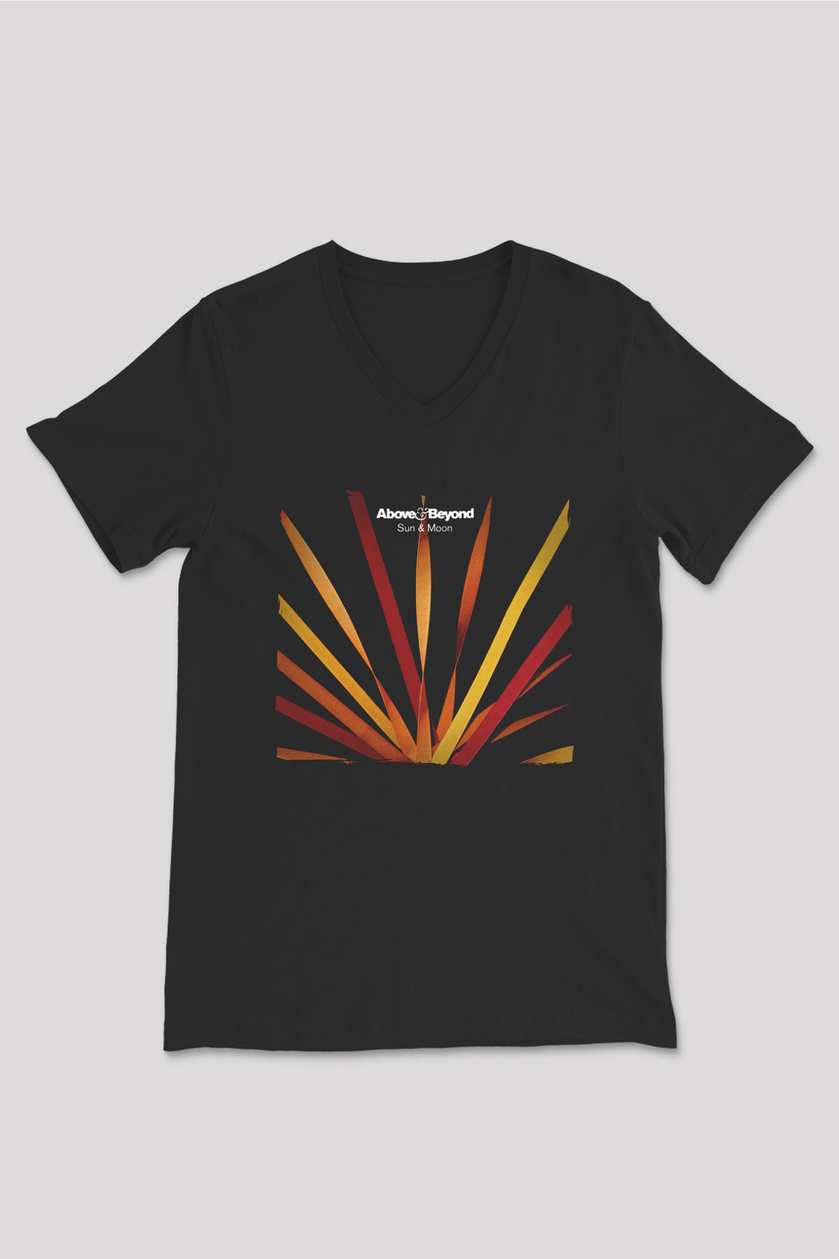Above and Beyond Siyah Unisex V Yaka Tişört