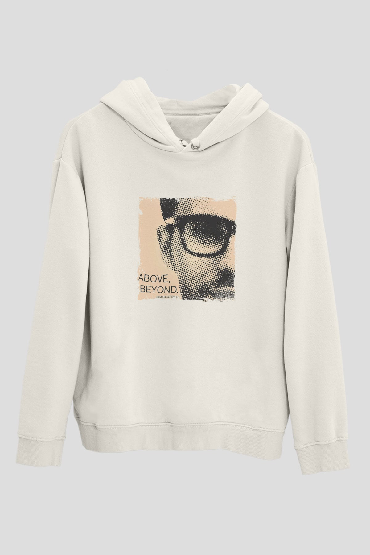 Above and BeyondBaskılı Beyaz Hoodie