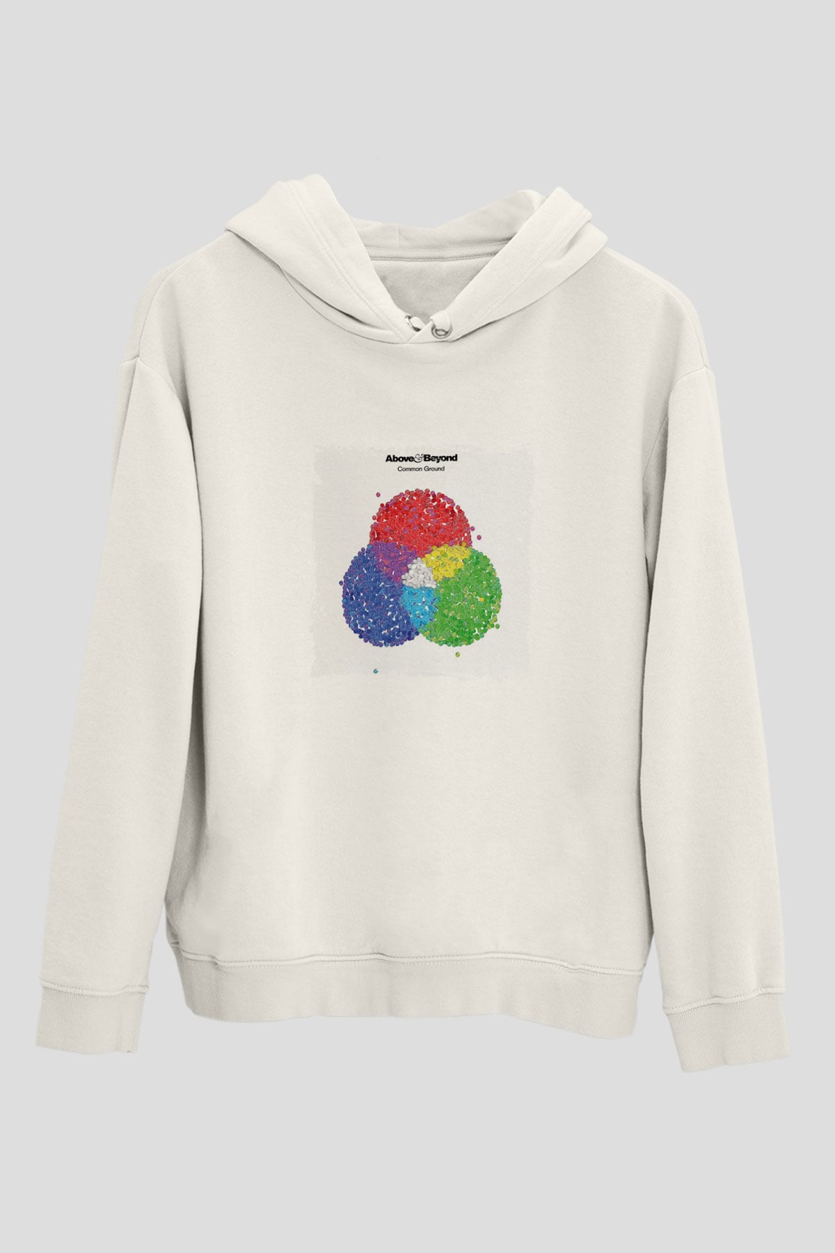 Above and BeyondBaskılı Beyaz Hoodie