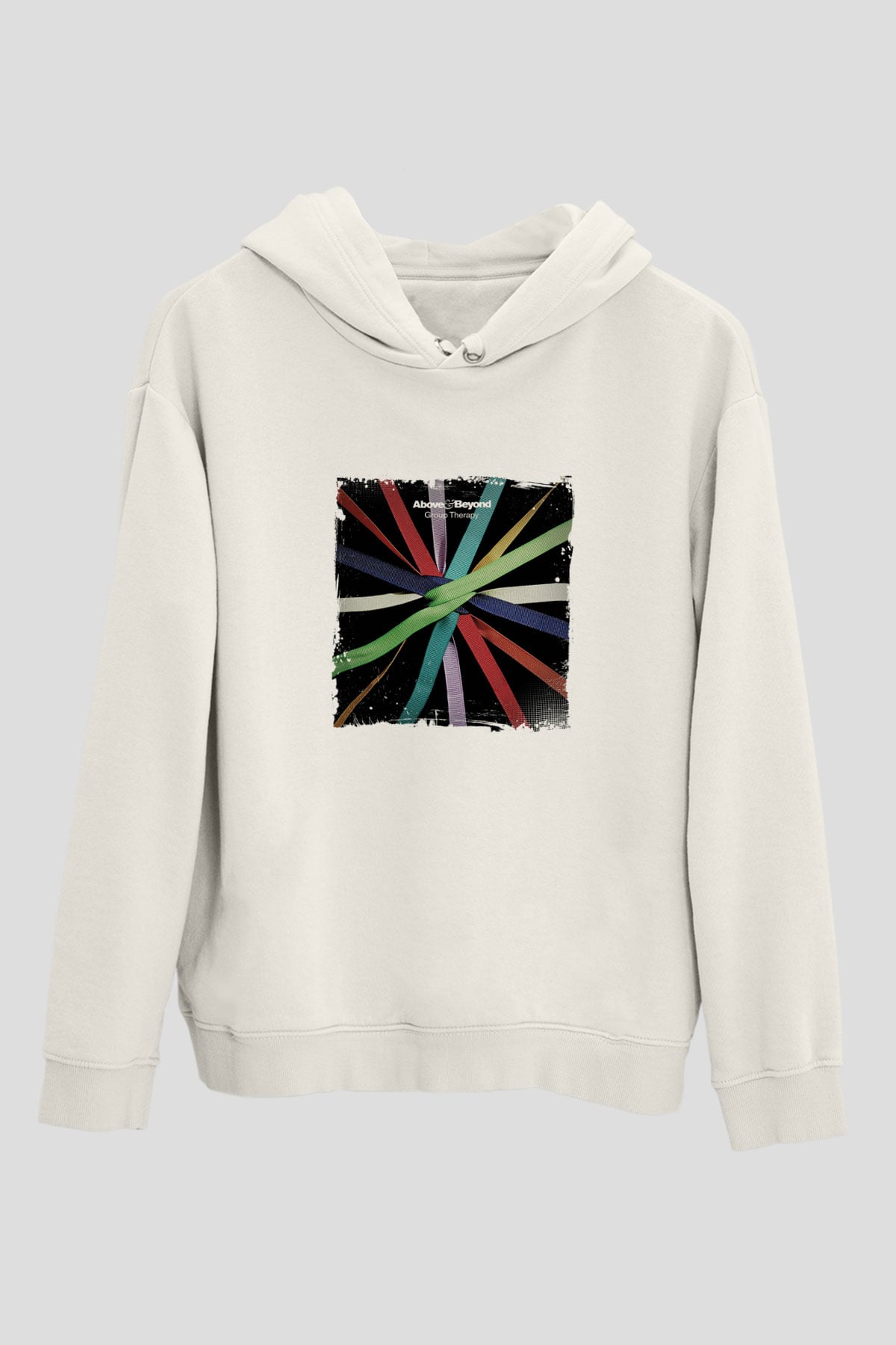 Above and BeyondBaskılı Beyaz Hoodie