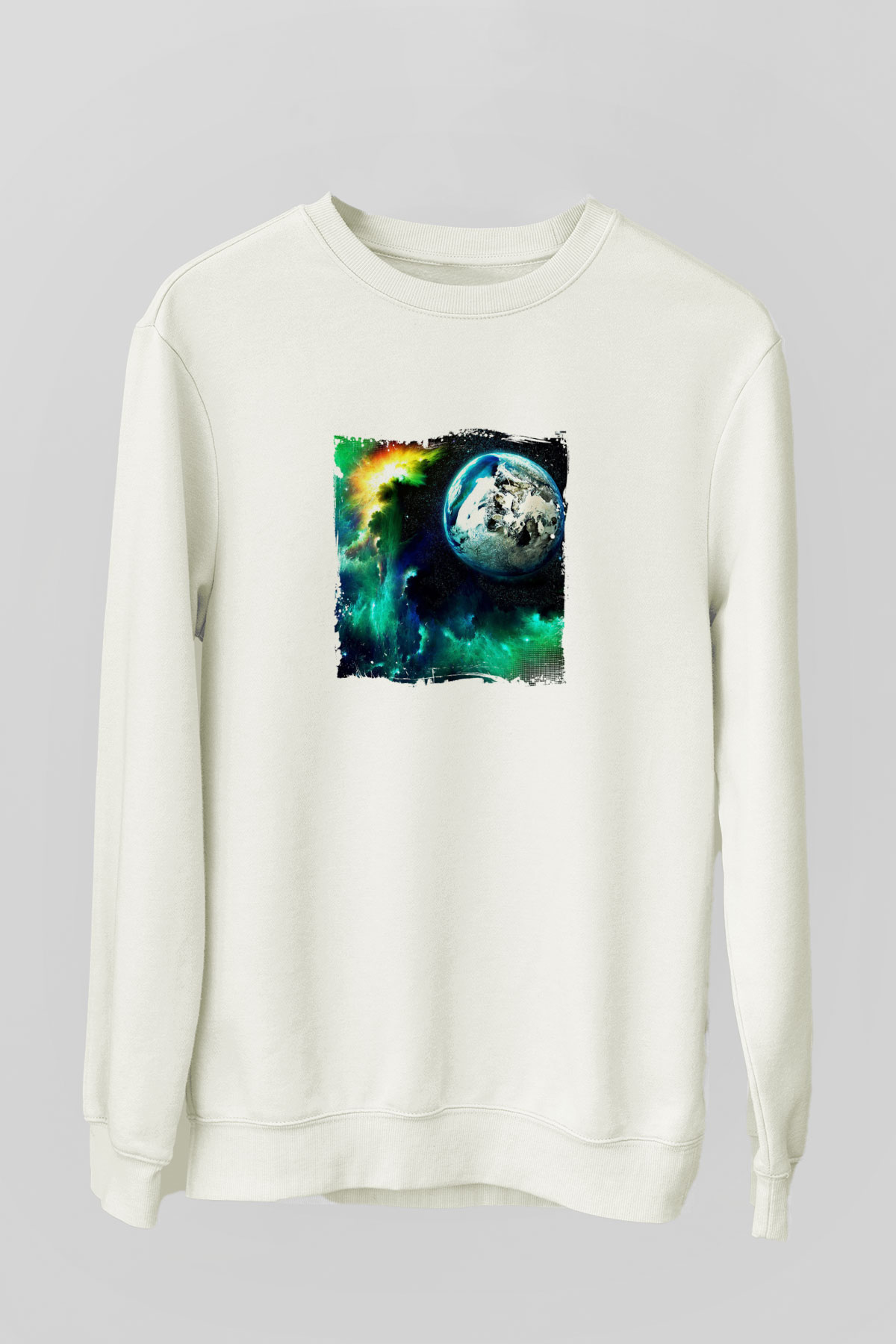 Above and BeyondBaskılı Beyaz Sweatshirt