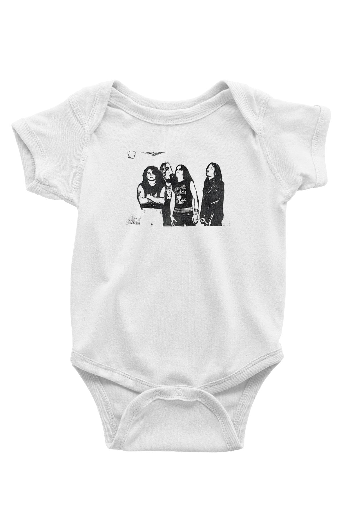 Abruptum Baskılı Beyaz Unisex Bebek Body - Zıbın