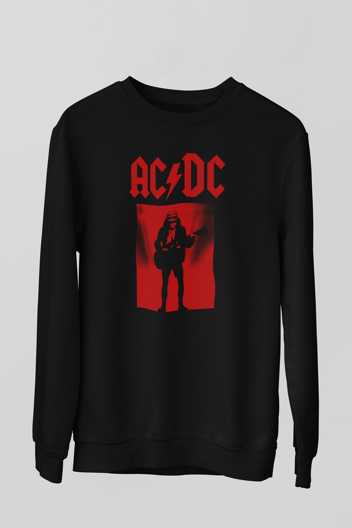 AC DC Angus Young Siyah Unisex Sweatshirt