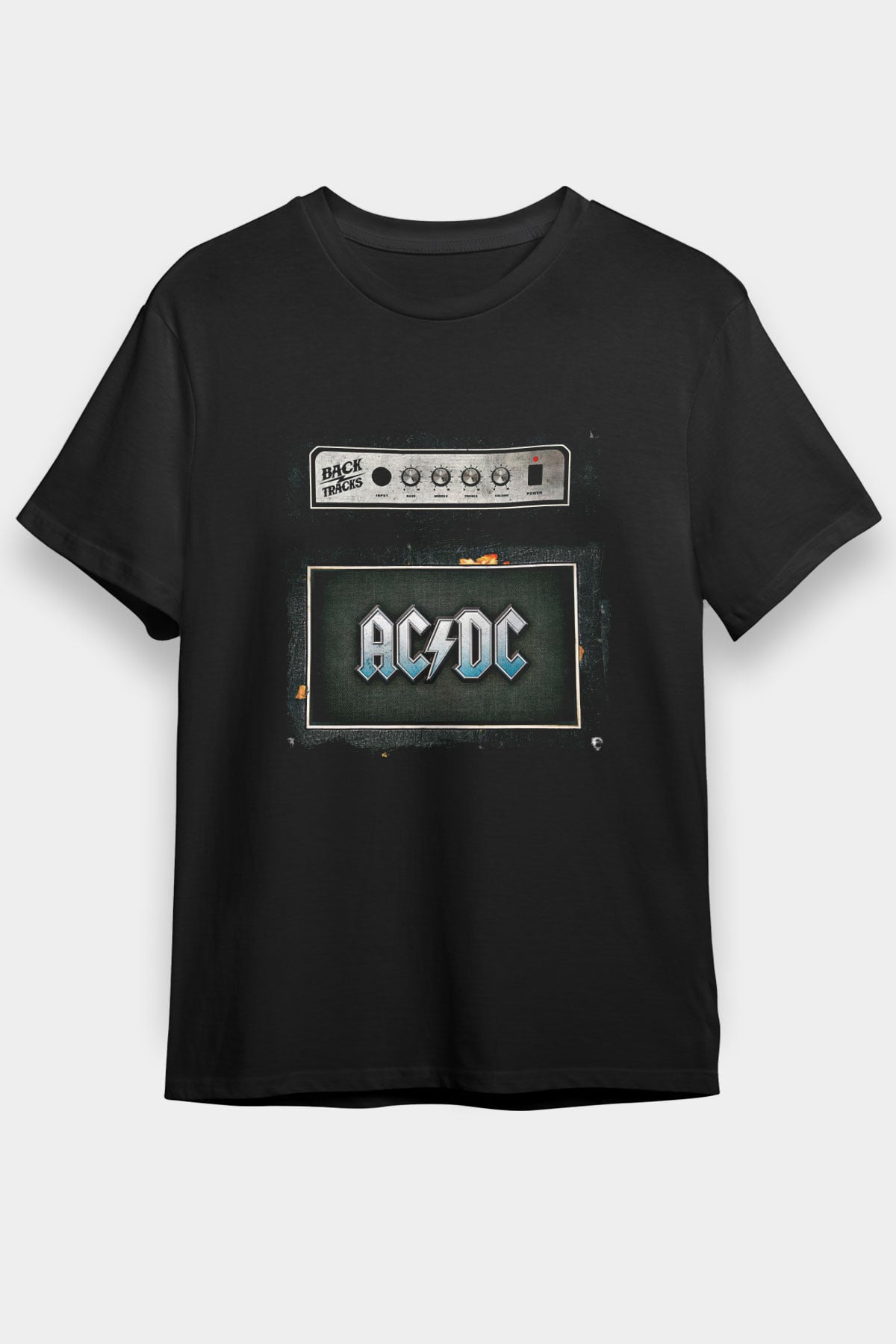 ACDC Baskılı Unisex Siyah Tişört