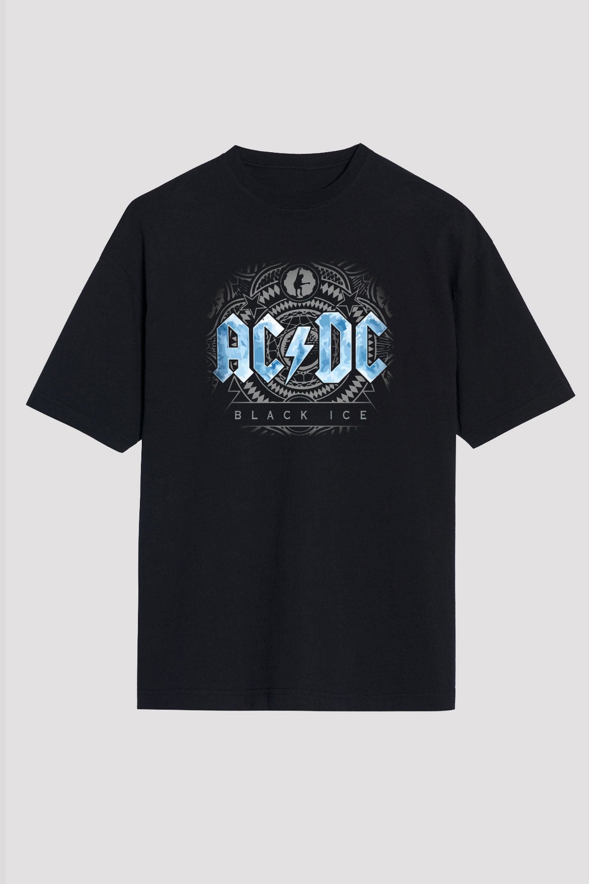AC DC Black Ice Siyah Unisex Oversize Tişört T-Shirt
