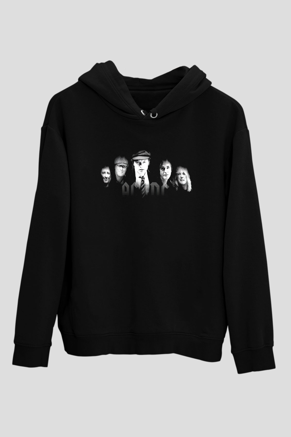 AC DC Group Siyah Unisex Hoodie