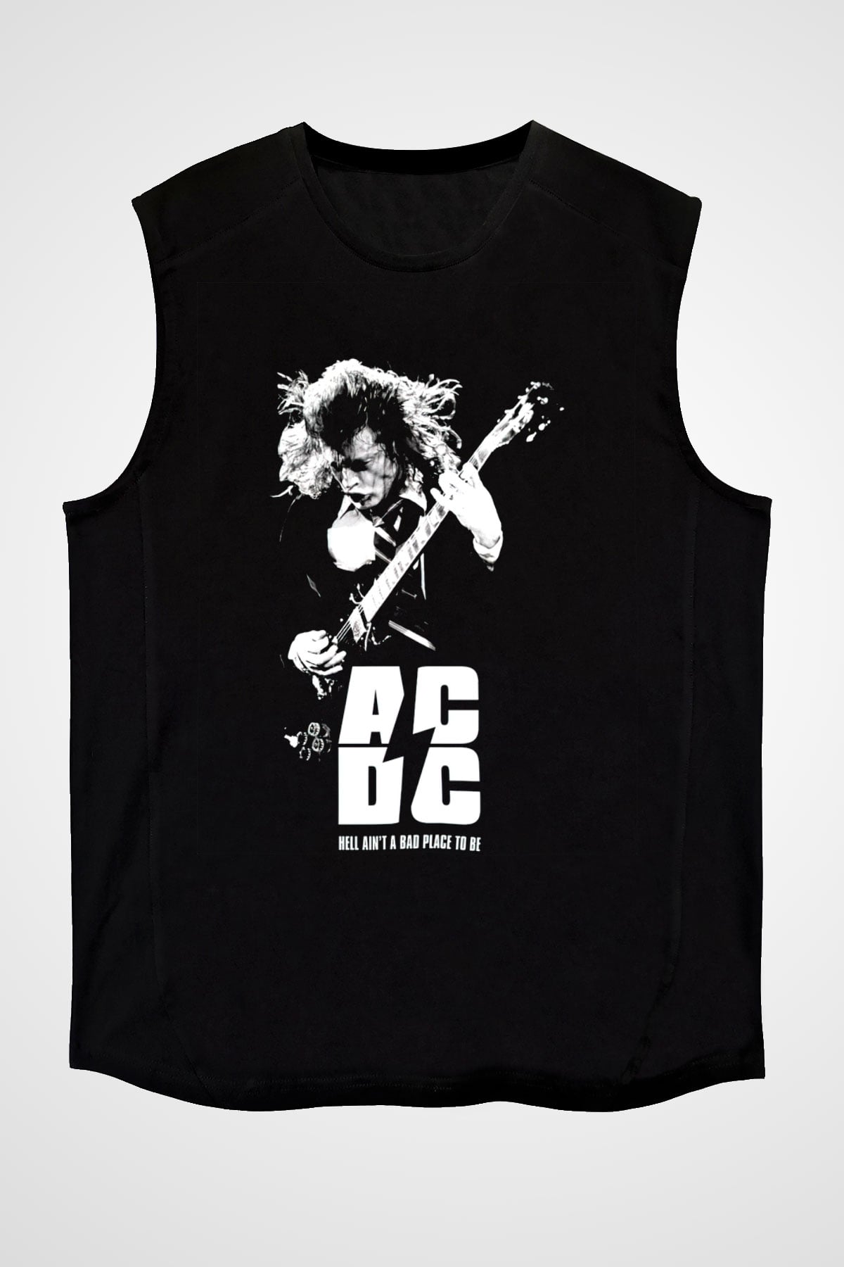 AC DC Hell Aint't A Bad Place To Be  Siyah Unisex Kolsuz Tişört